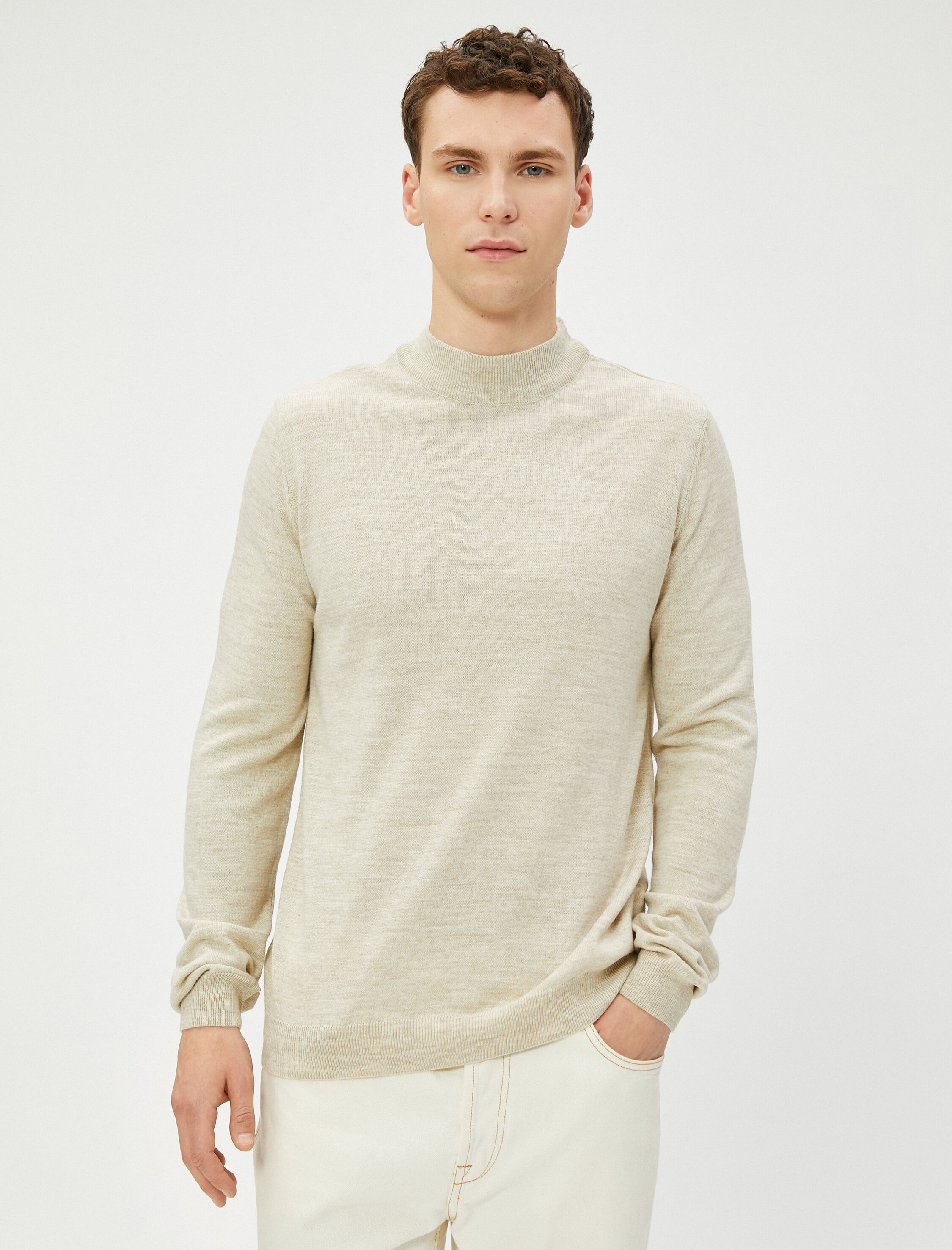   Akrilik Triko Kazak Yarım Balıkçı Yaka