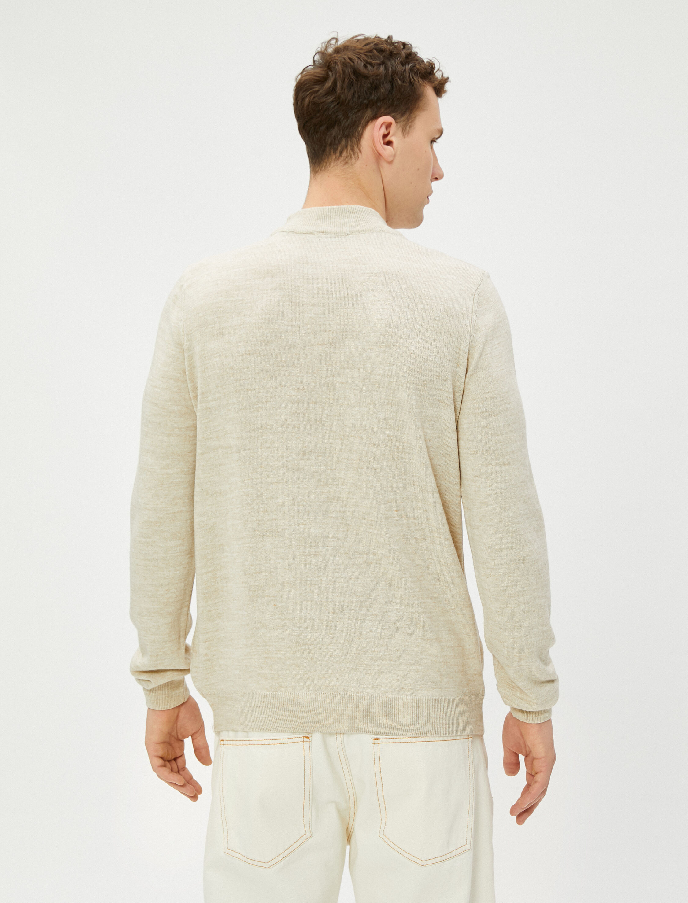   Akrilik Triko Kazak Yarım Balıkçı Yaka