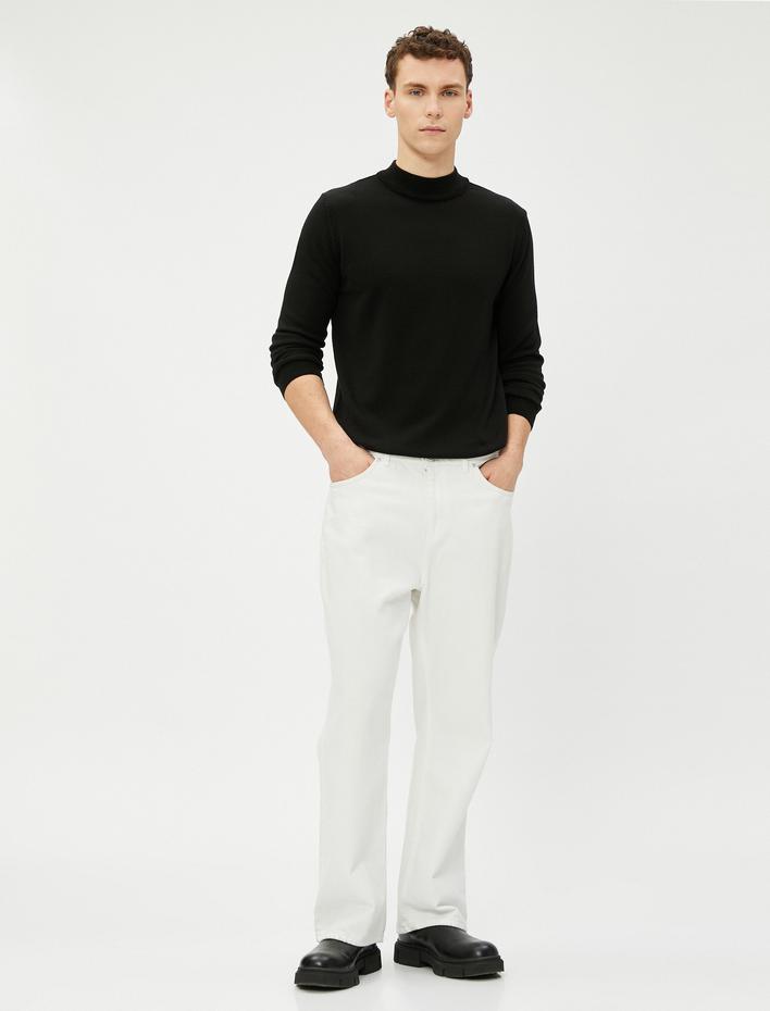  Akrilik Triko Kazak Yarım Balıkçı Yaka