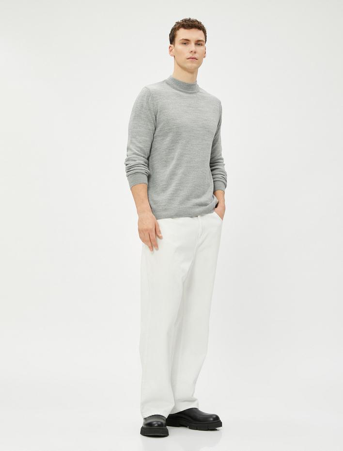  Akrilik Triko Kazak Yarım Balıkçı Yaka