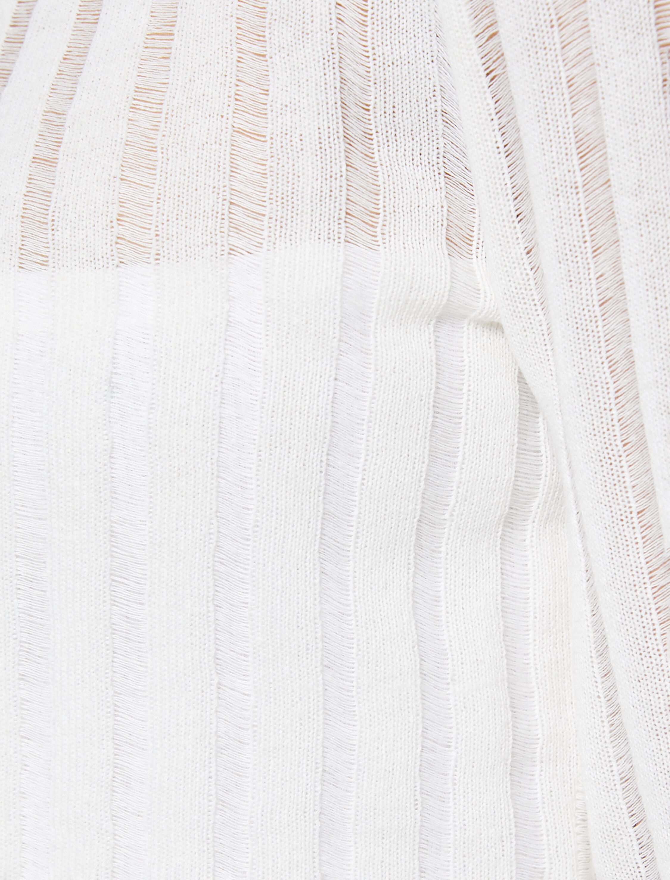   Uzun Kollu Tişört Dar Kesim Bisiklet Yaka Ajurlu