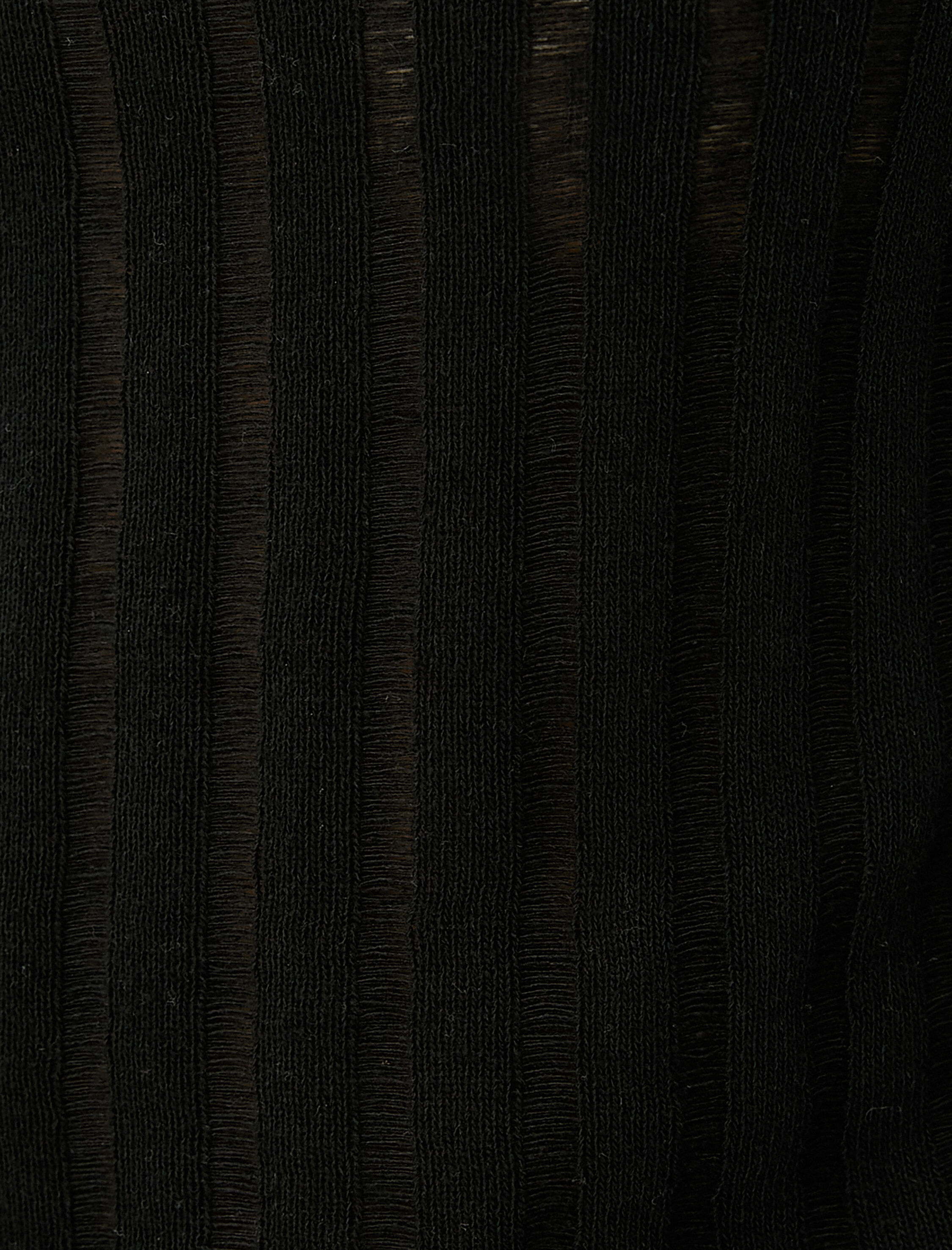   Uzun Kollu Tişört Dar Kesim Bisiklet Yaka Ajurlu