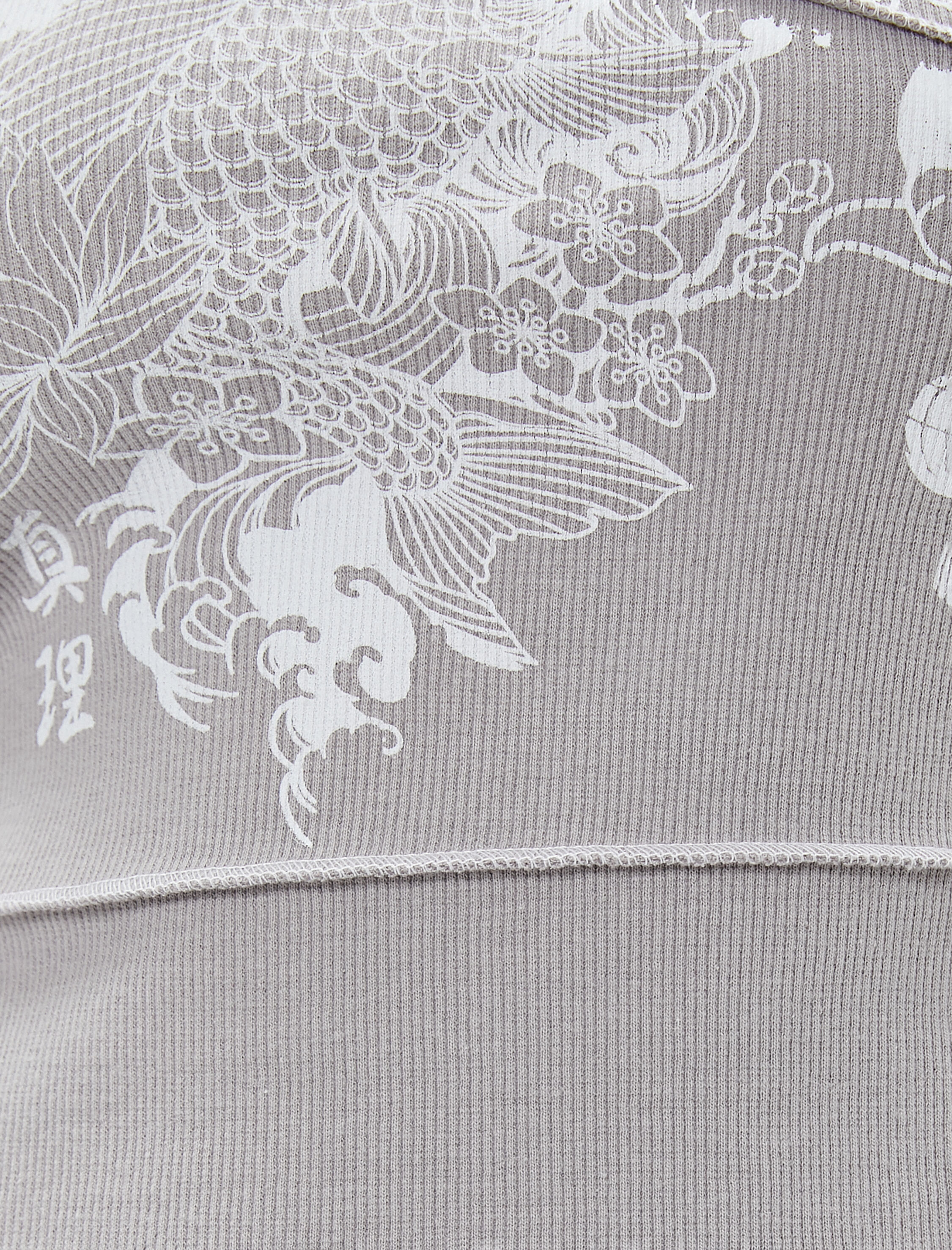   Uzun Kollu Tişört Crop Uzak Doğu Bakılı Bisiklet Yaka