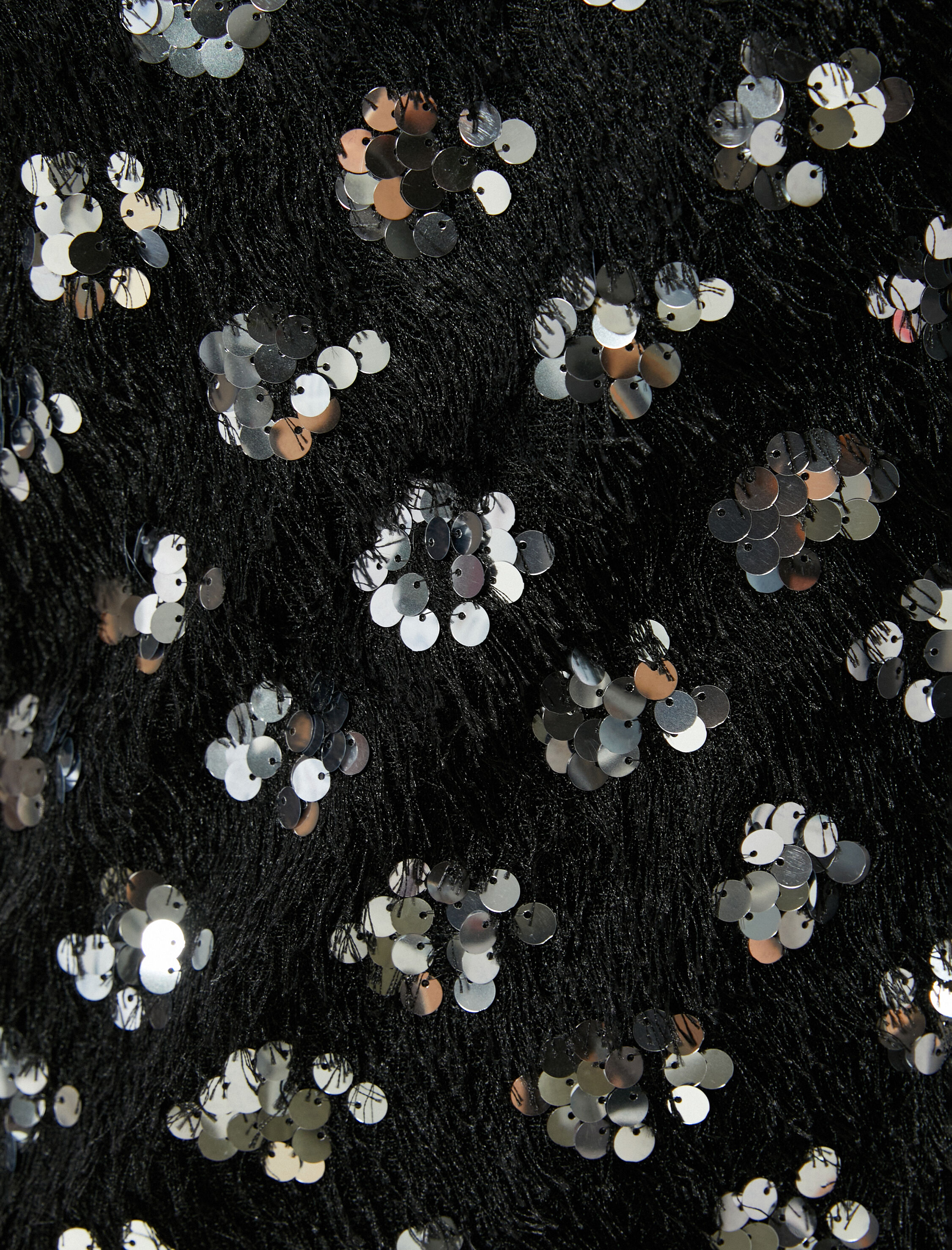   Payetli Abiye Elbise Yüksek Halter Yaka