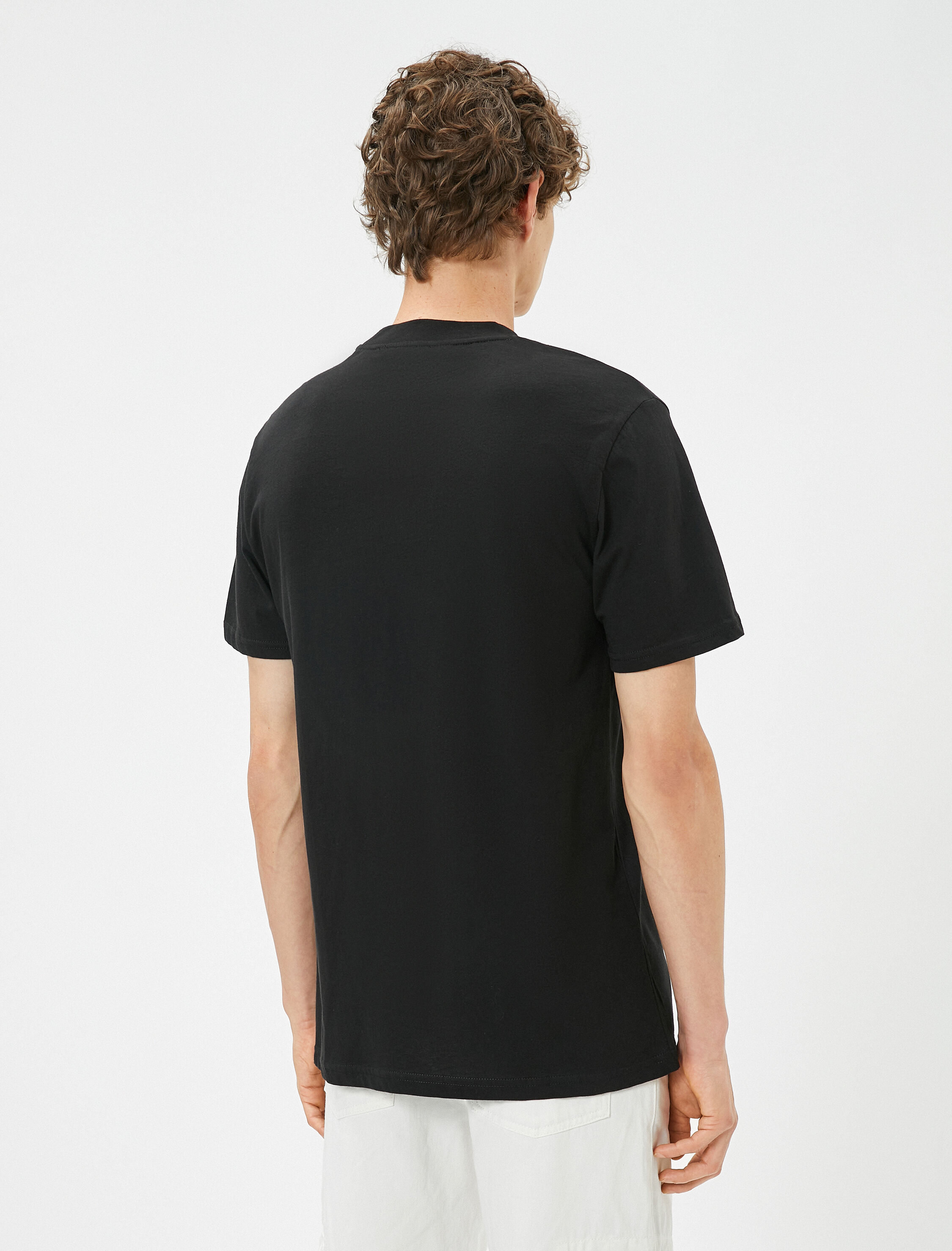   Basic Tişört Slim Fit Bisiklet Yaka Pamuklu