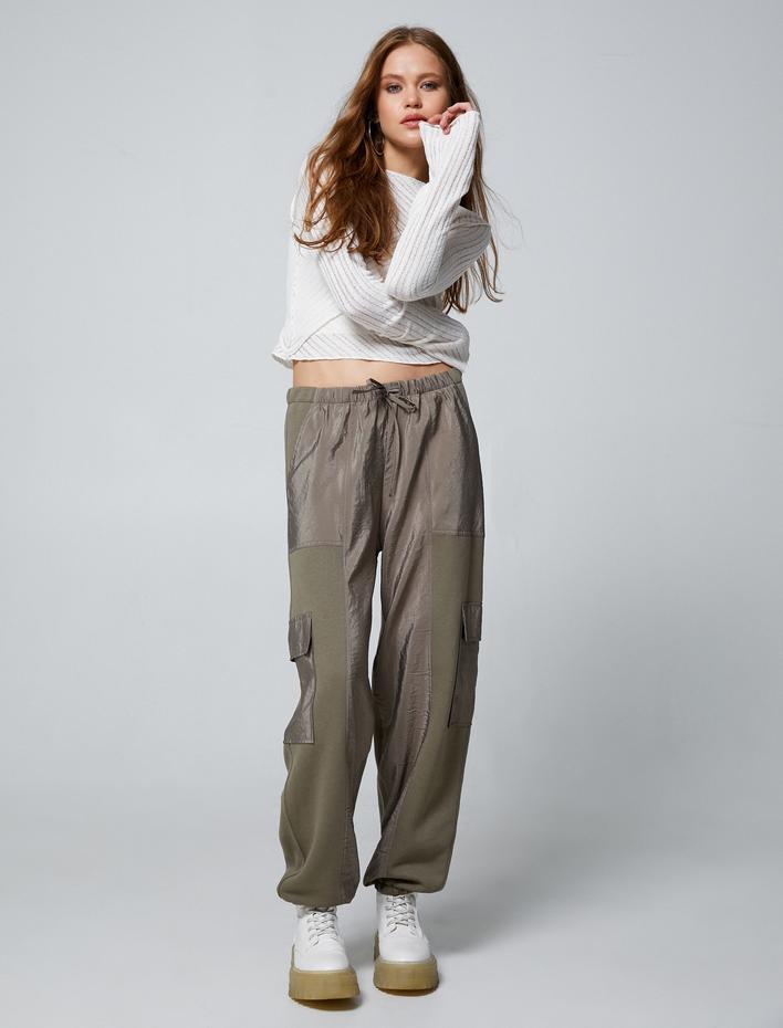  Uzun Kollu Tişört Asimetrik Kesim Dikiş Detaylı Dokulu