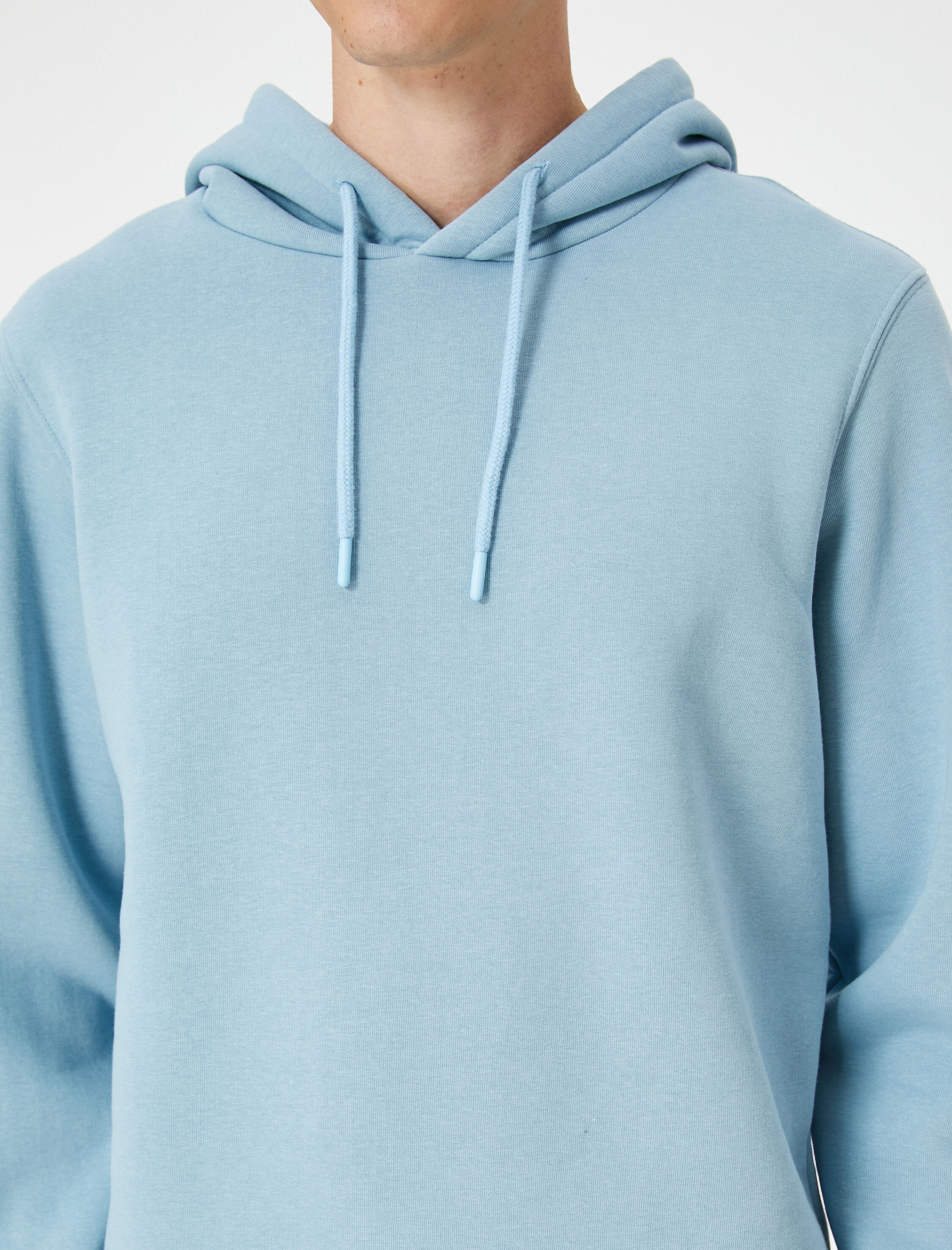   Basic Kapşonlu Sweat Uzun Kollu Şardonlu