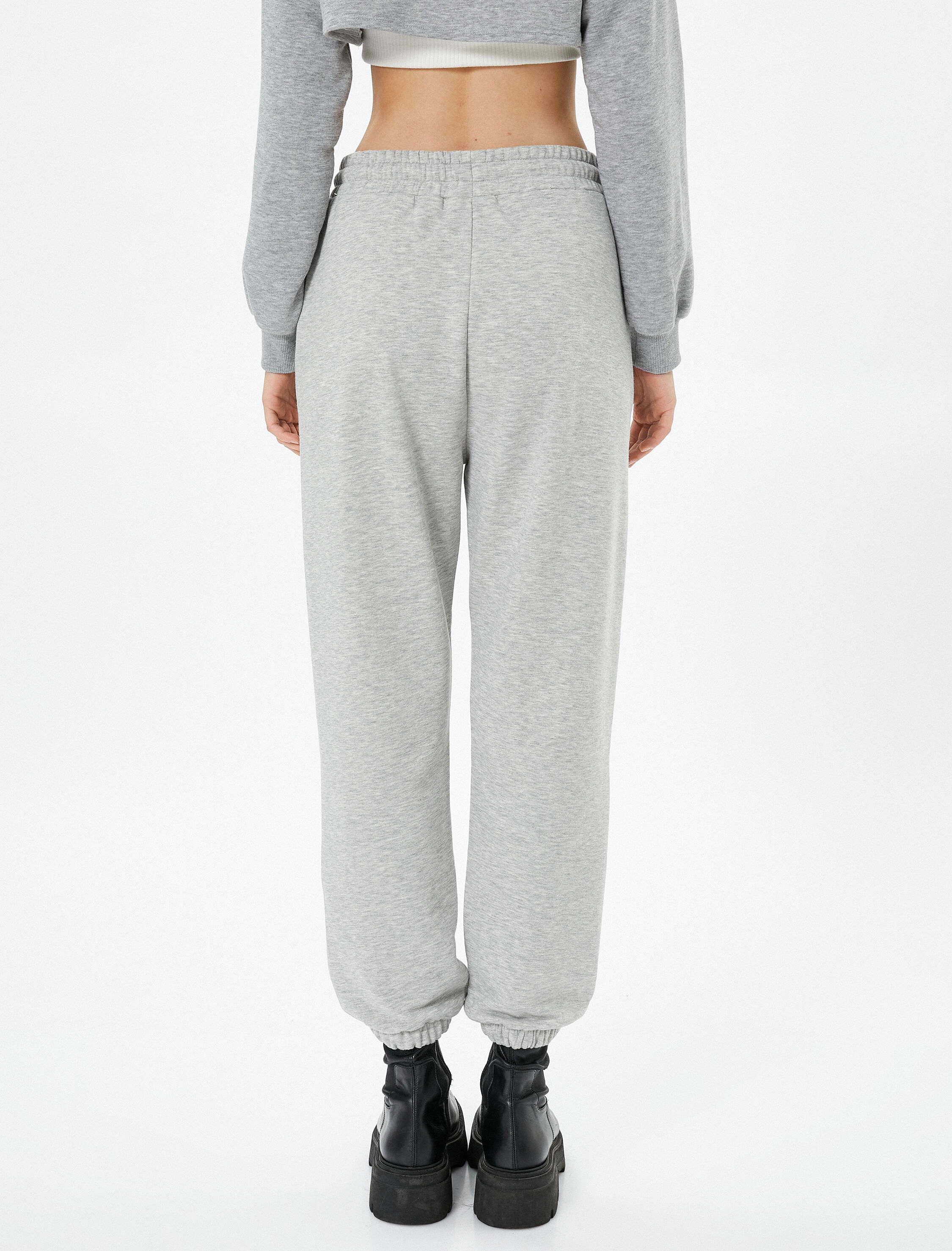   Jogger Eşofman Altı Beli Bağlamalı Pamuklu