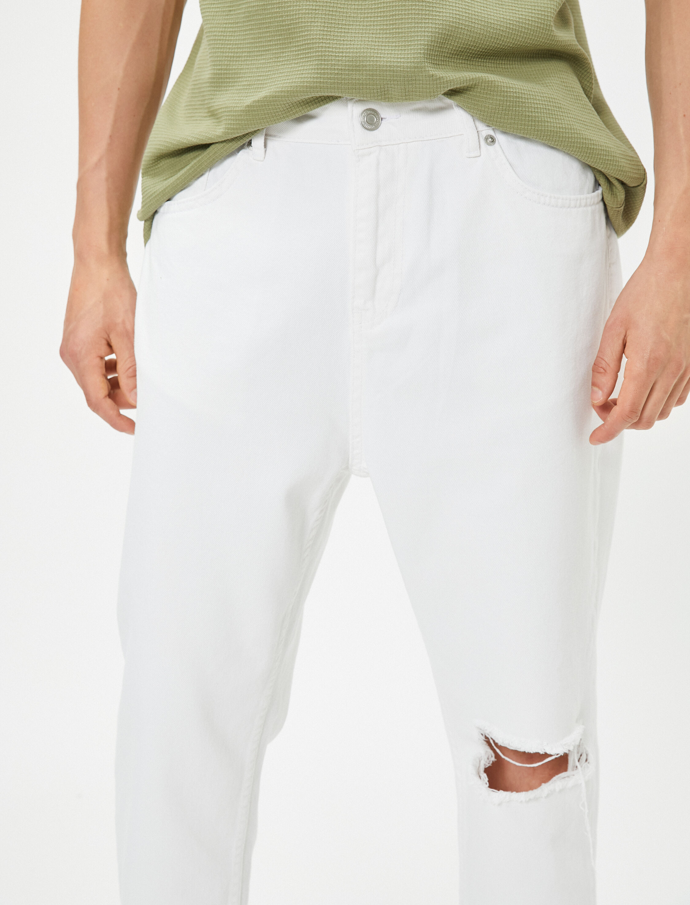   Loose Fit Yırtık Jean Pantolon - Steve Jean