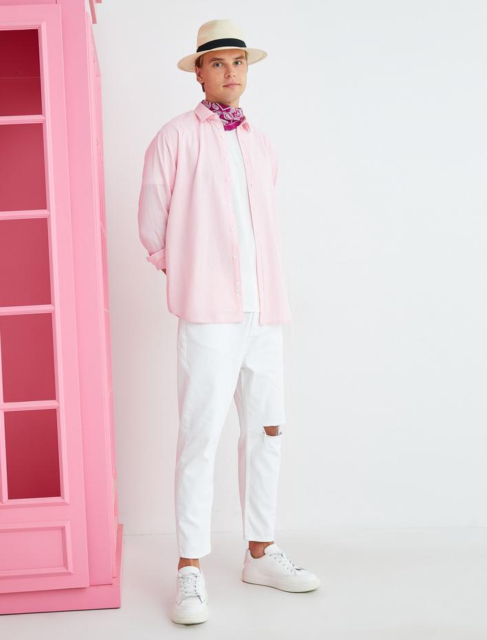  Loose Fit Yırtık Jean Pantolon - Steve Jean