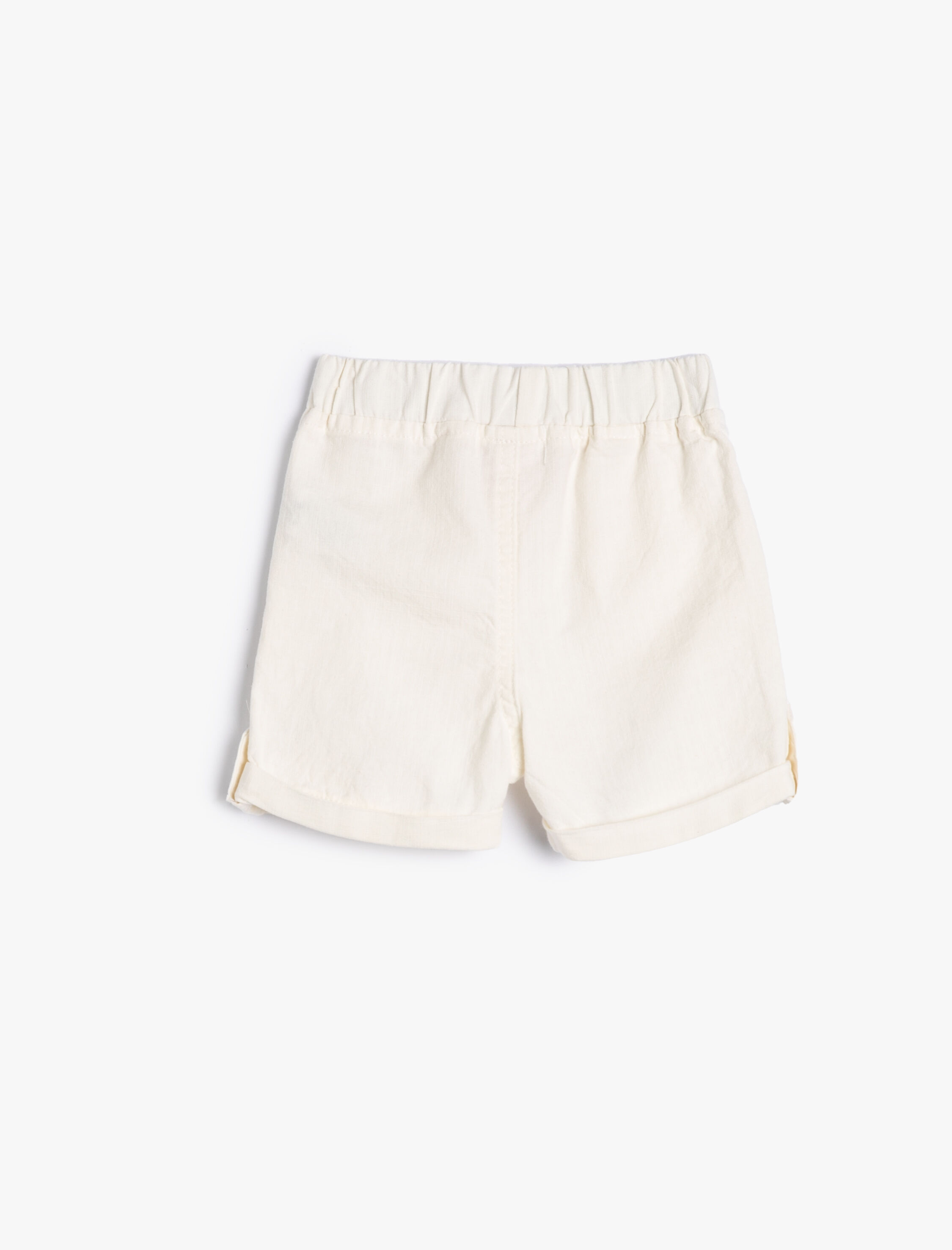  Erkek Bebek Şort Pamuklu Beli Bağlamalı Cepli Katlama Paça