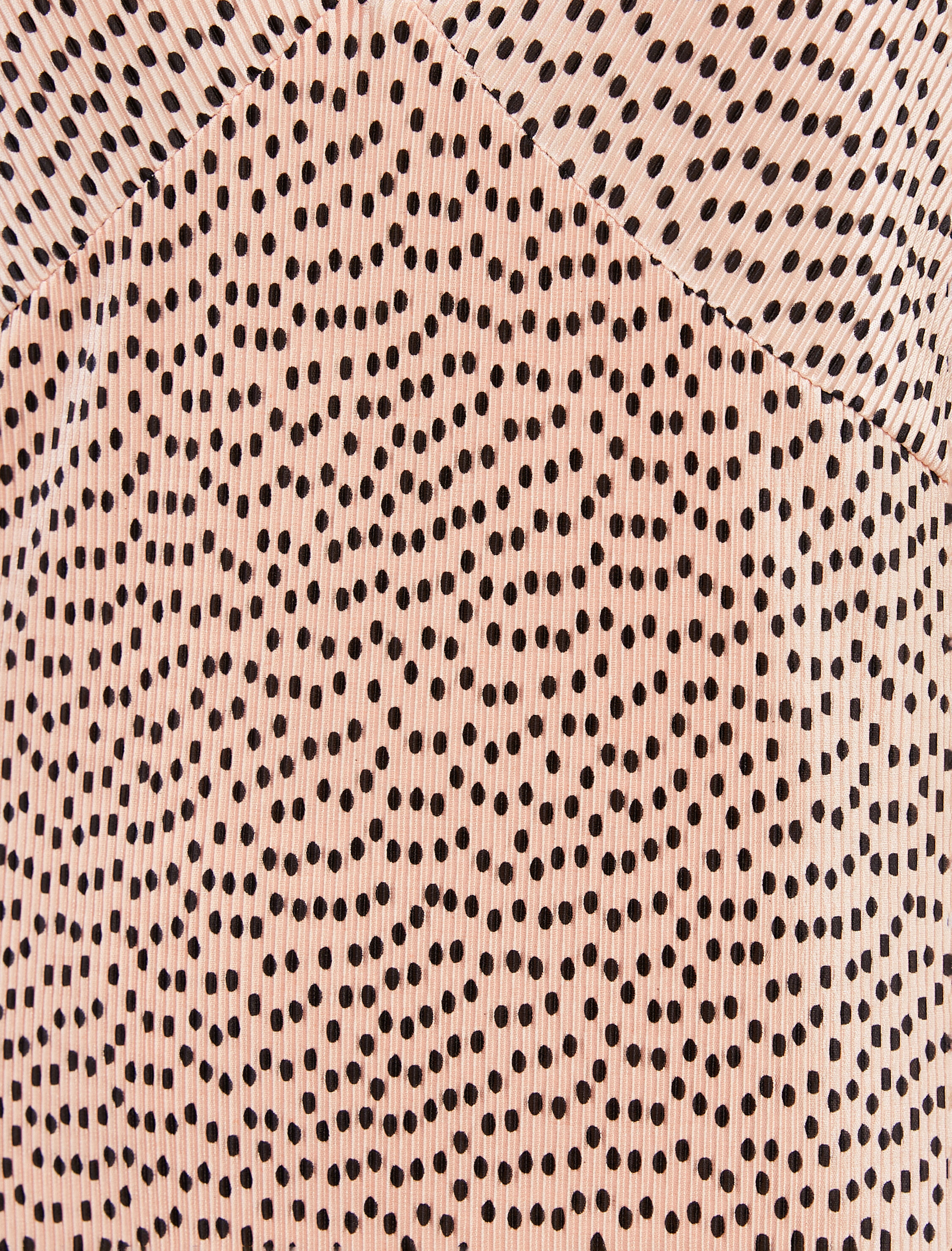   Midi Puantiyeli Elbise V Yaka Pileli Yarasa Kol Bol Kalıp