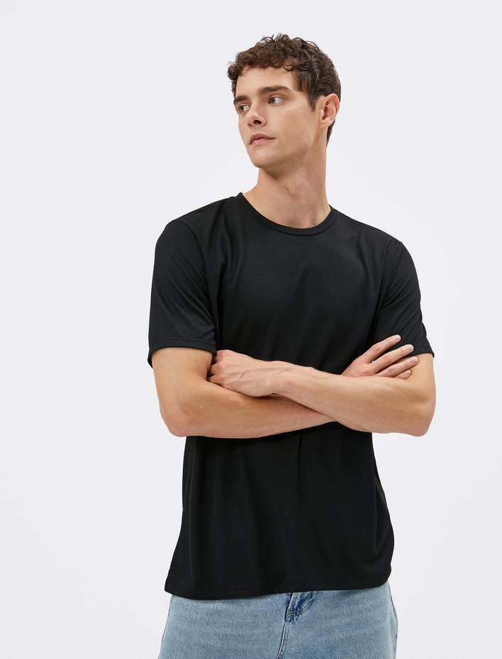  2'li Basic Tişört Seti Bisiklet Yaka Çok Renkli Kısa Kollu