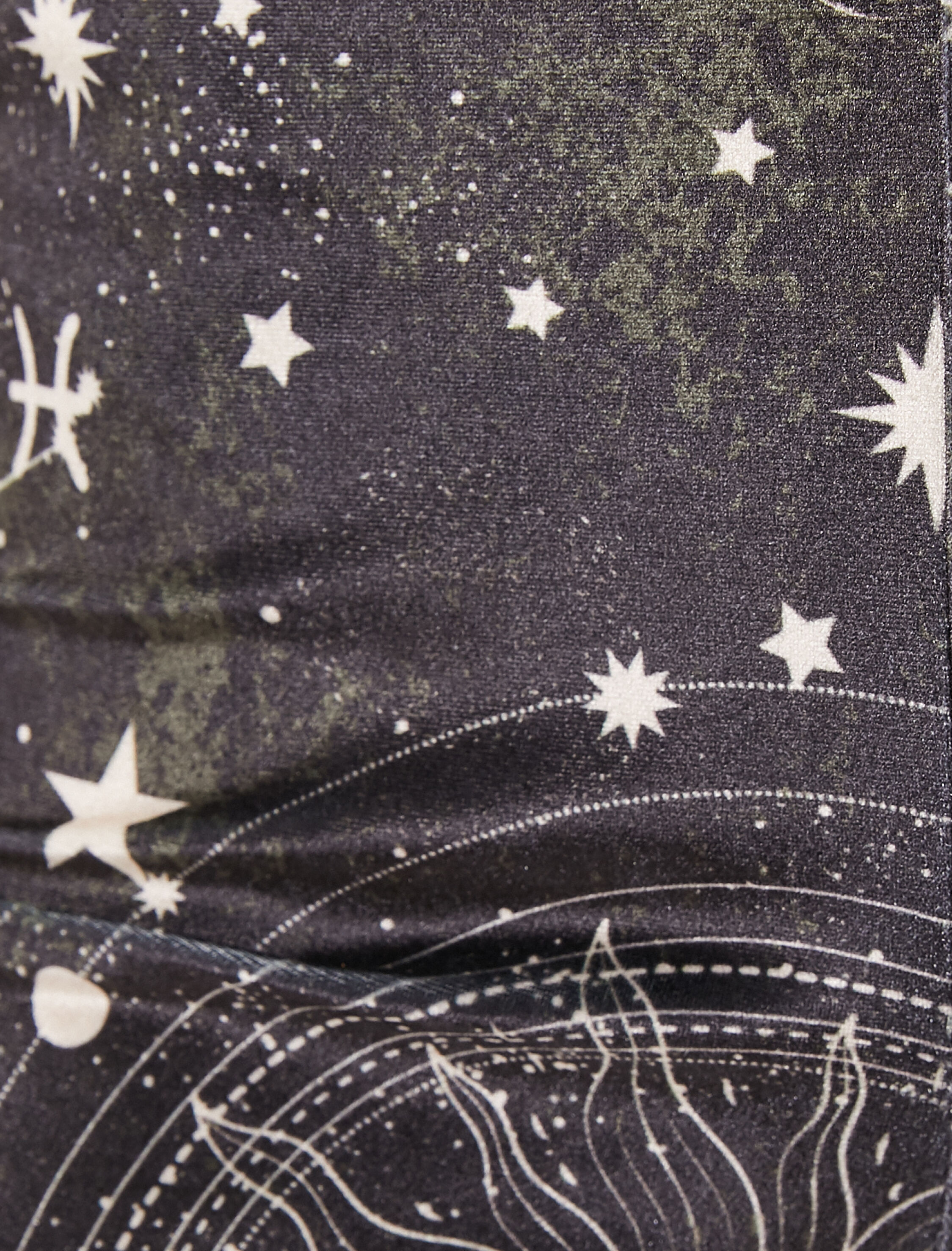   İspanyol Paça Tayt Pantolon Baskılı Yüksek Bel