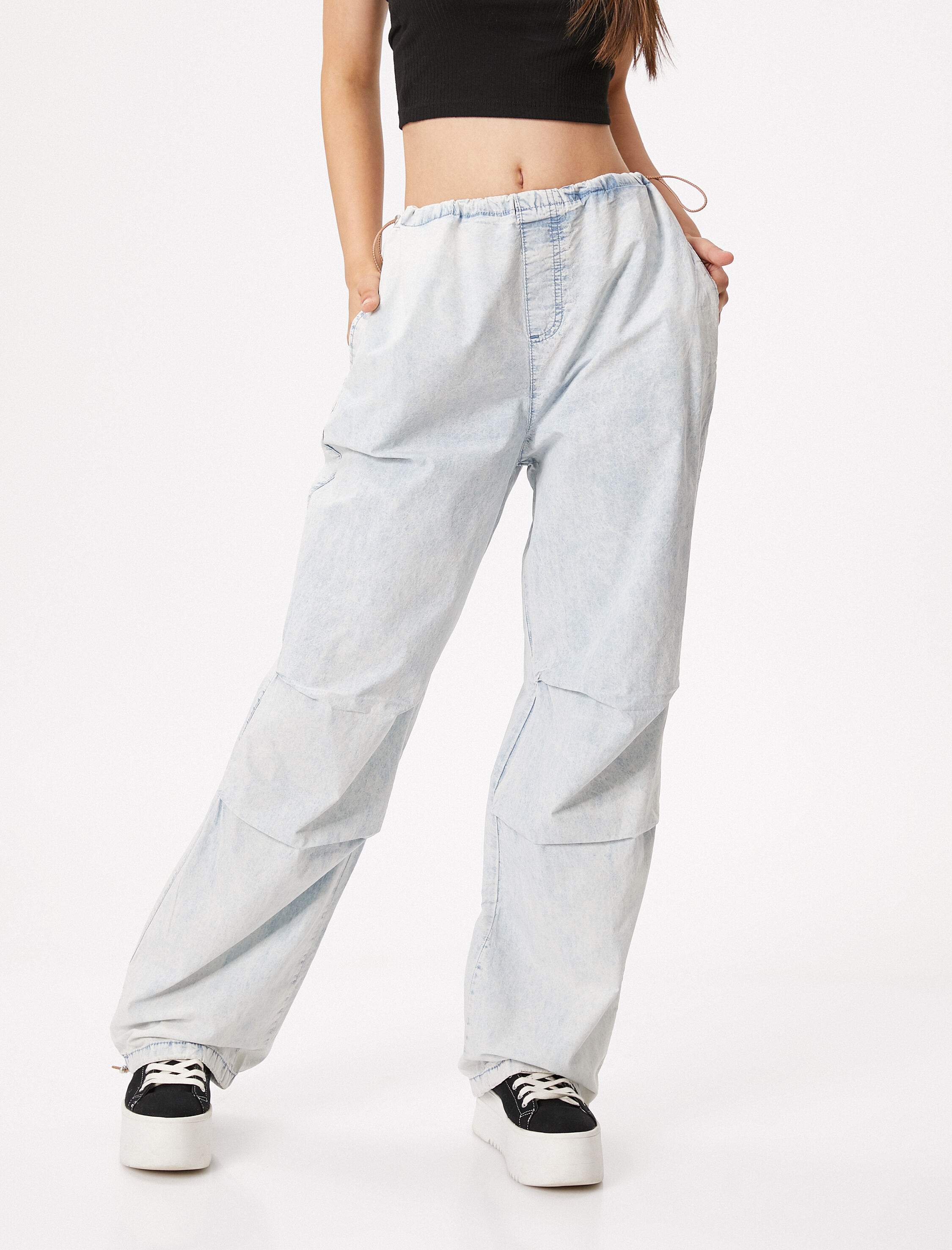   Kot Paraşüt Pantolon Beli Lastikli Stoperli Pamuklu