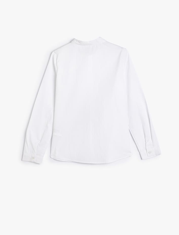 Kız Çocuk Basic Gömlek Bebe Yaka Pamuklu