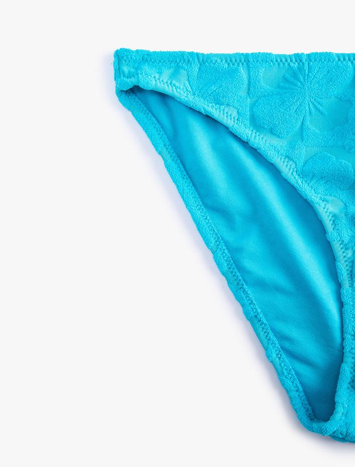  Çiçek Dokulu Bikini Altı Normal Bel