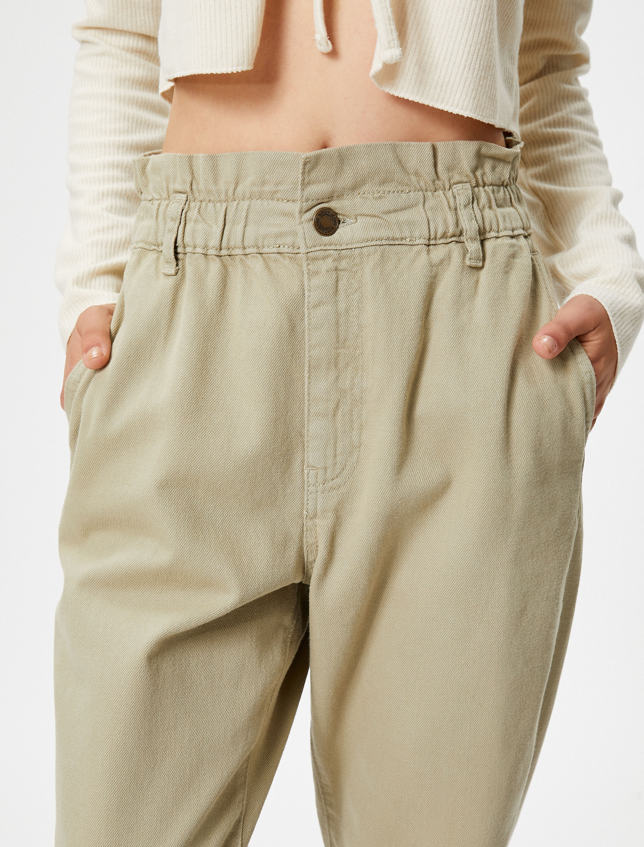   Gabardin Pantolon Hafif Daralan Paça Pamuklu