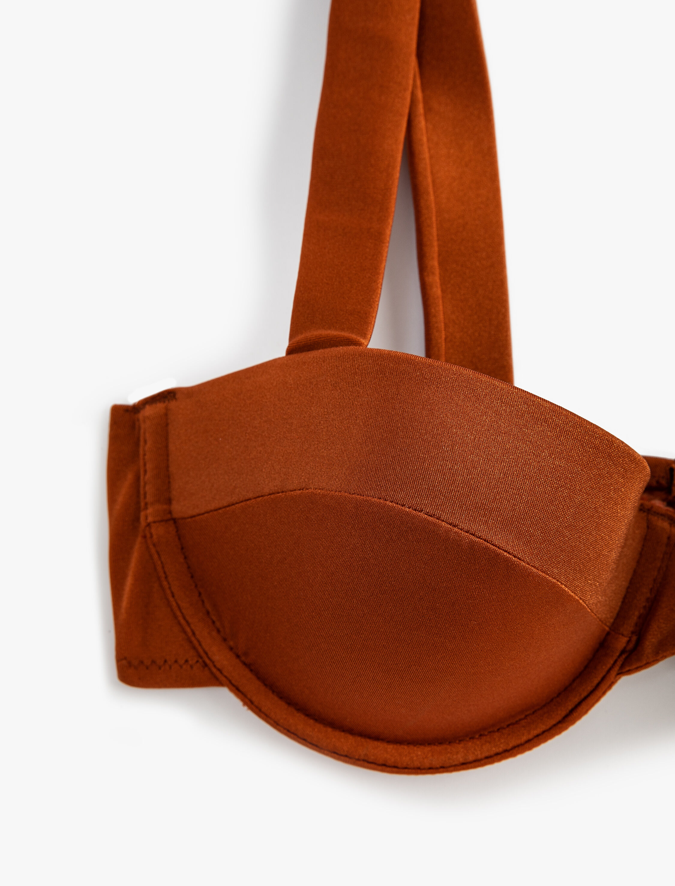   Simli Bikini Üstü Dolgulu Balenli Kalın Askılı