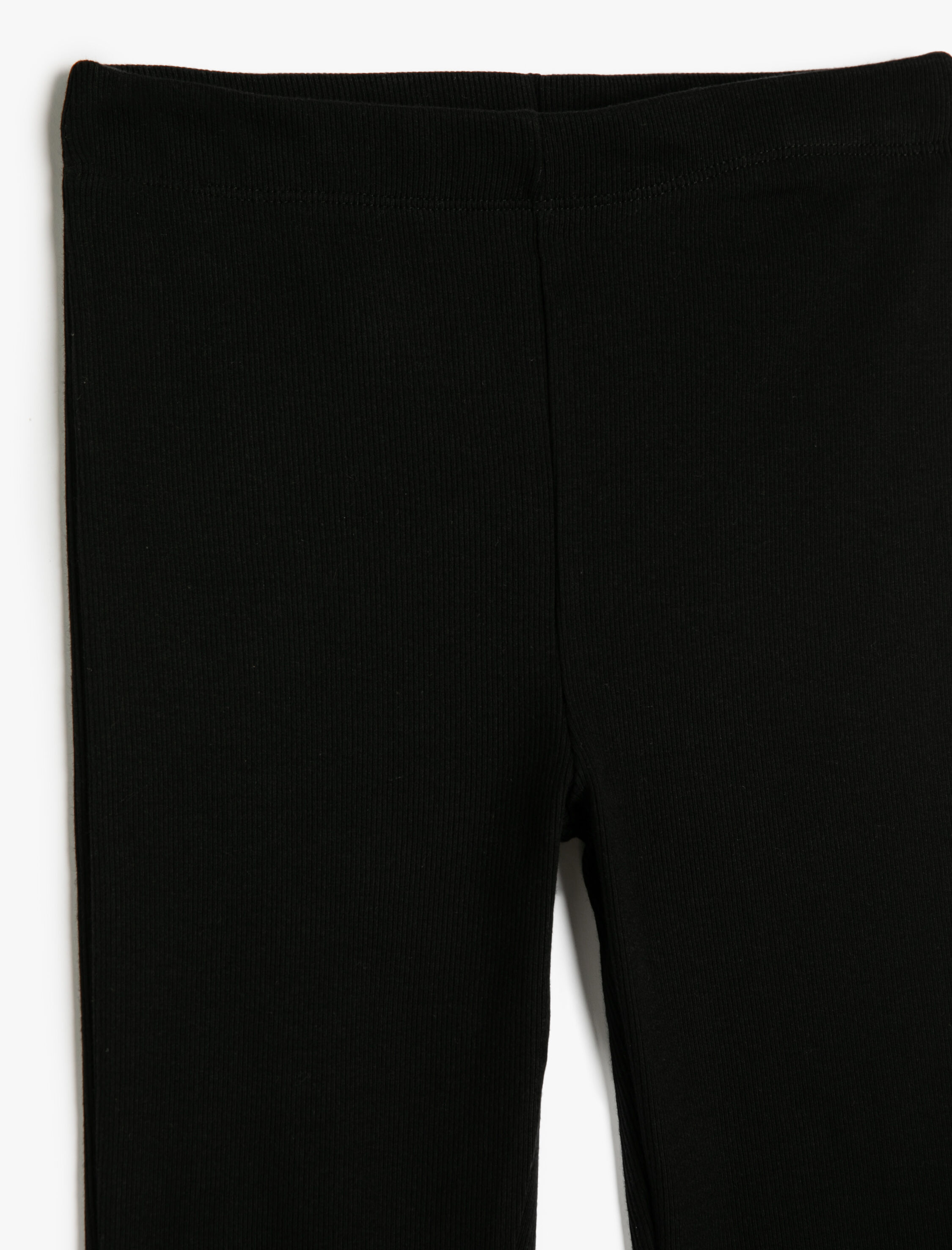  Kız Çocuk Basic Tayt Fitilli Beli Lastikli Pamuk Karışımlı