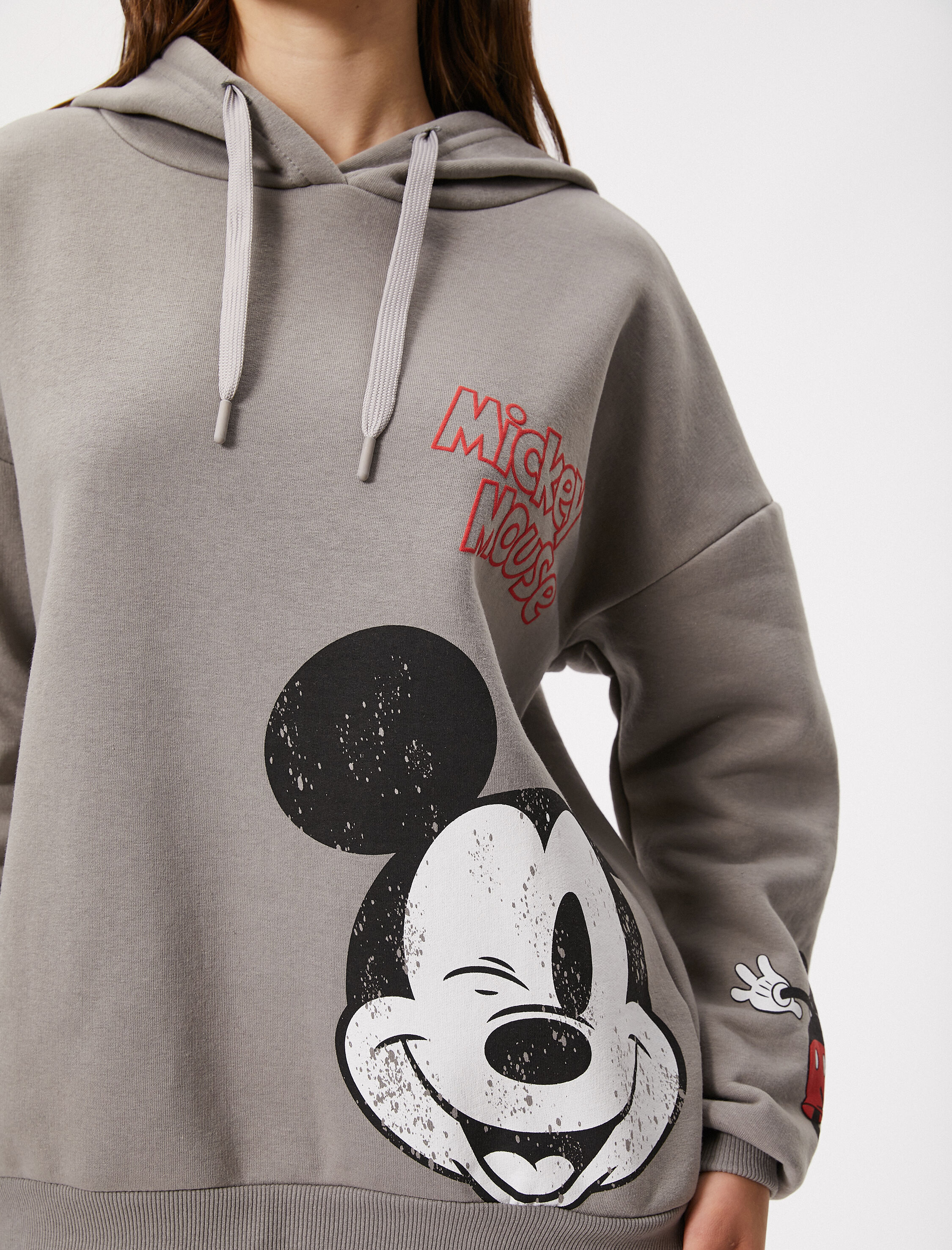   Mickey Mouse Sweatshirt Kapüşonlu Lisanslı Pamuk Karışımlı