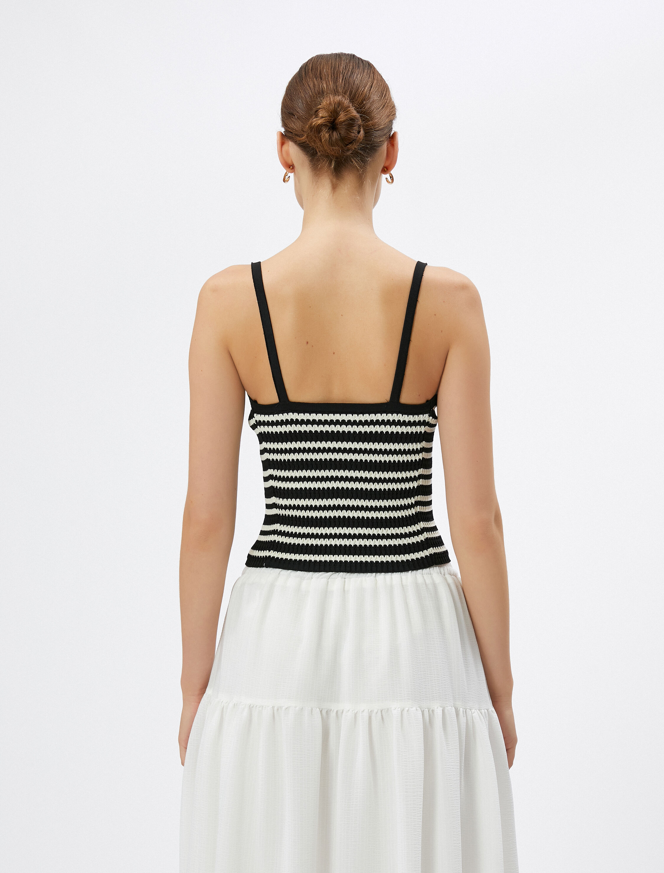   Triko Kroşe Atlet V Yaka İnce Askılı