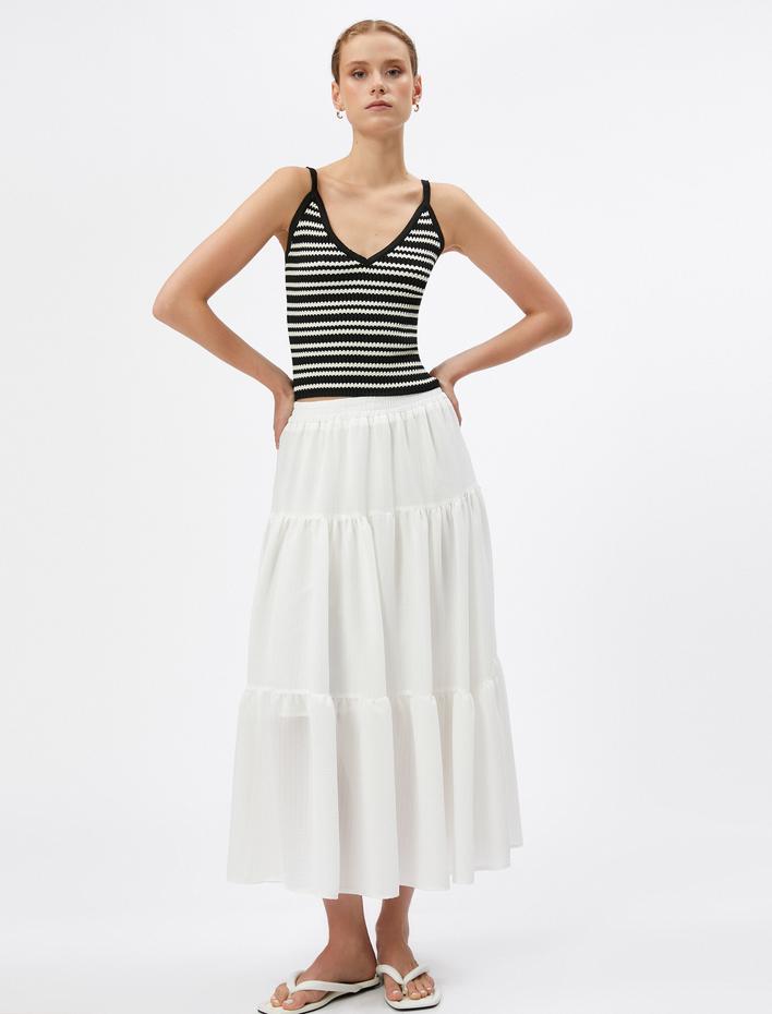  Triko Kroşe Atlet V Yaka İnce Askılı