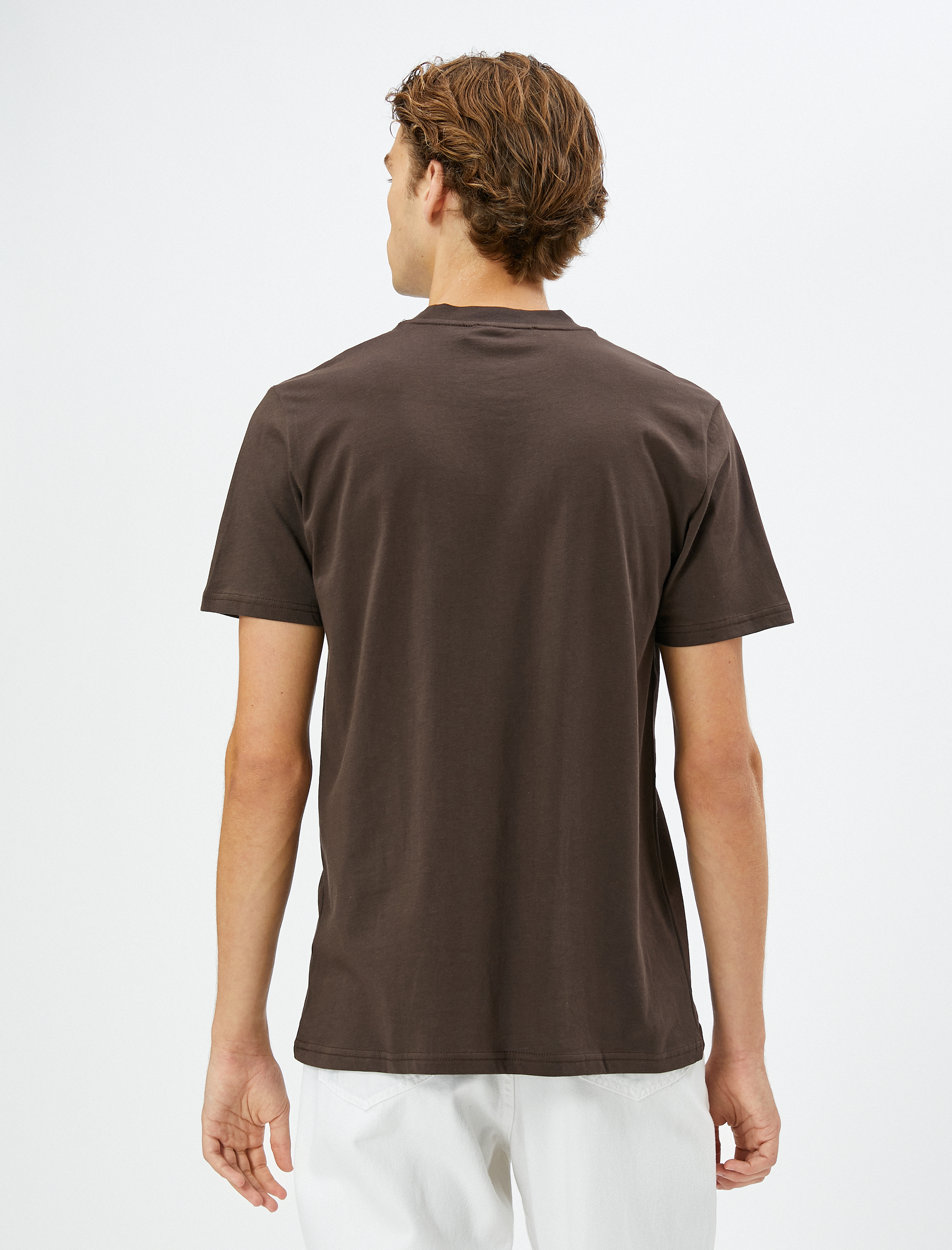   Basic Tişört Slim Fit Bisiklet Yaka Pamuklu