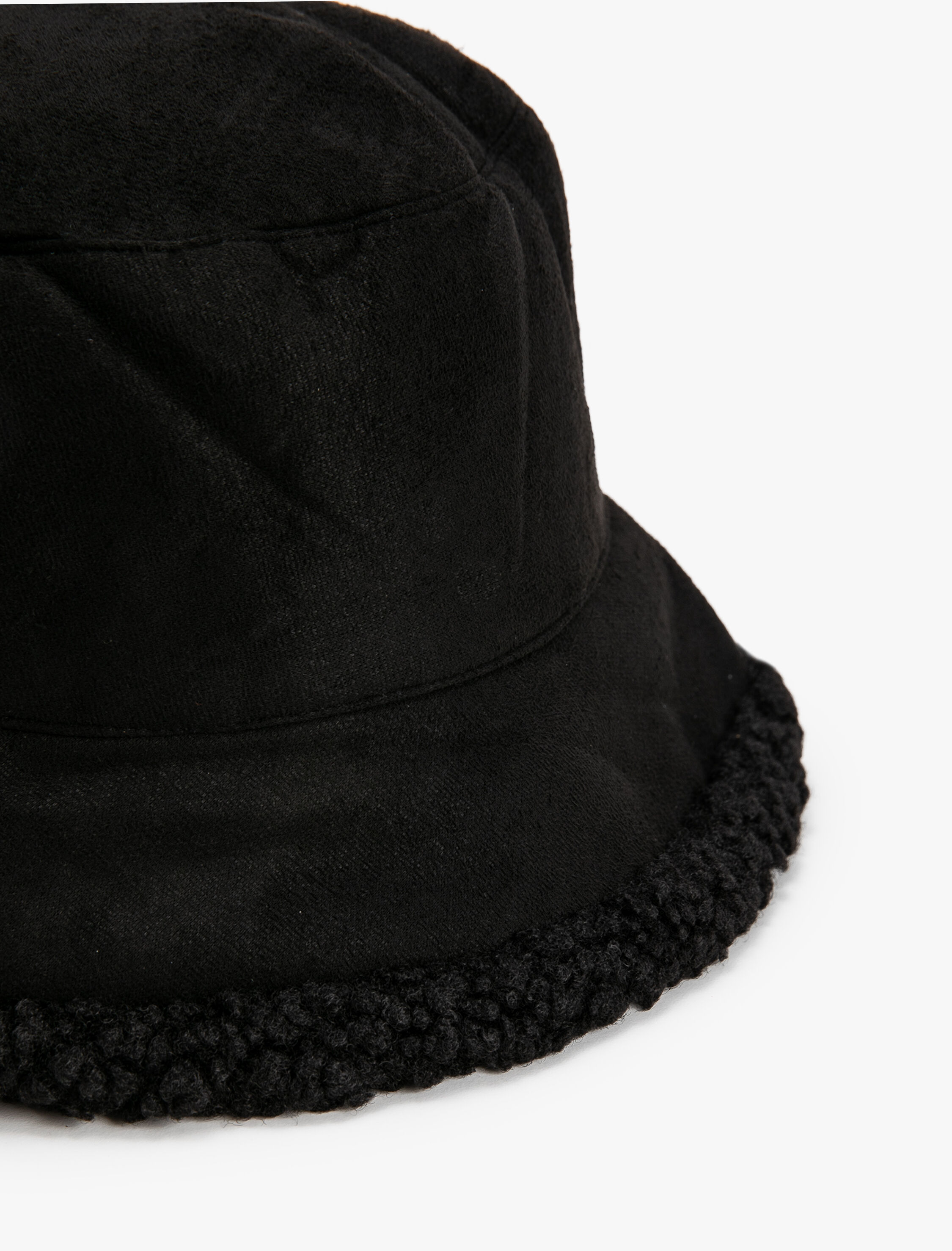 Kadın Bucket Şapka Peluş Astarlı Çift Taraflı