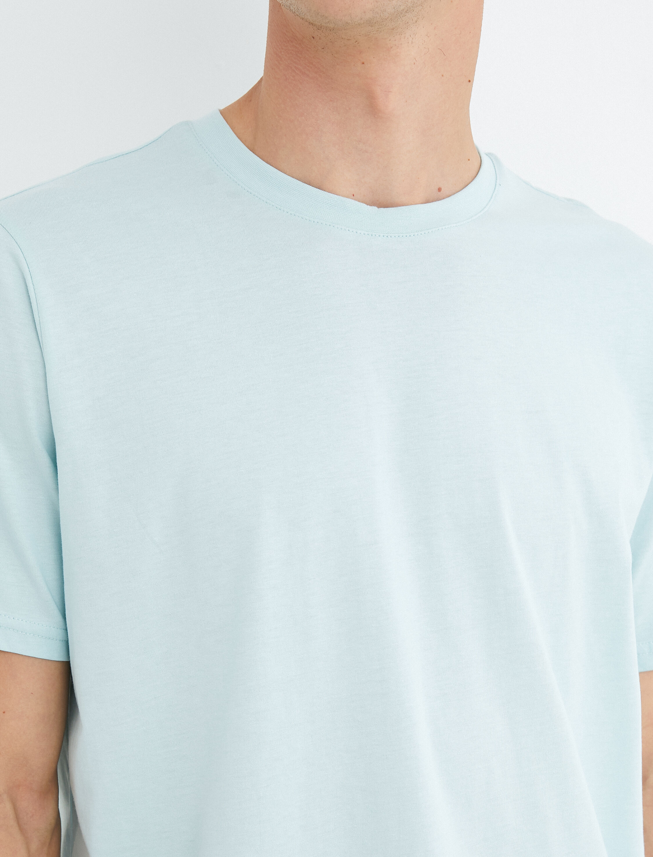   Basic Tişört Bisiklet Yaka Kısa Kollu Pamuklu