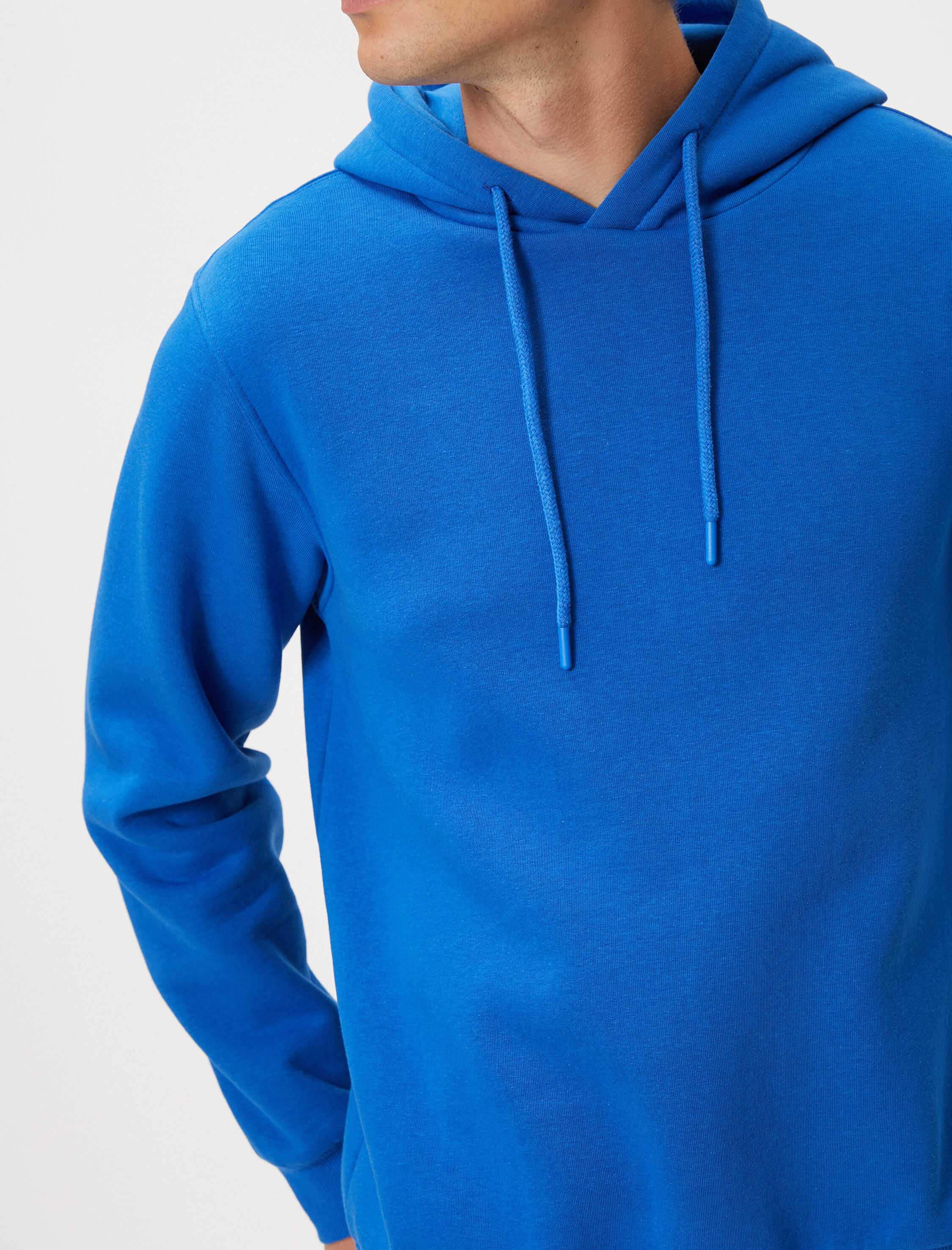   Basic Kapşonlu Sweat Uzun Kollu Şardonlu