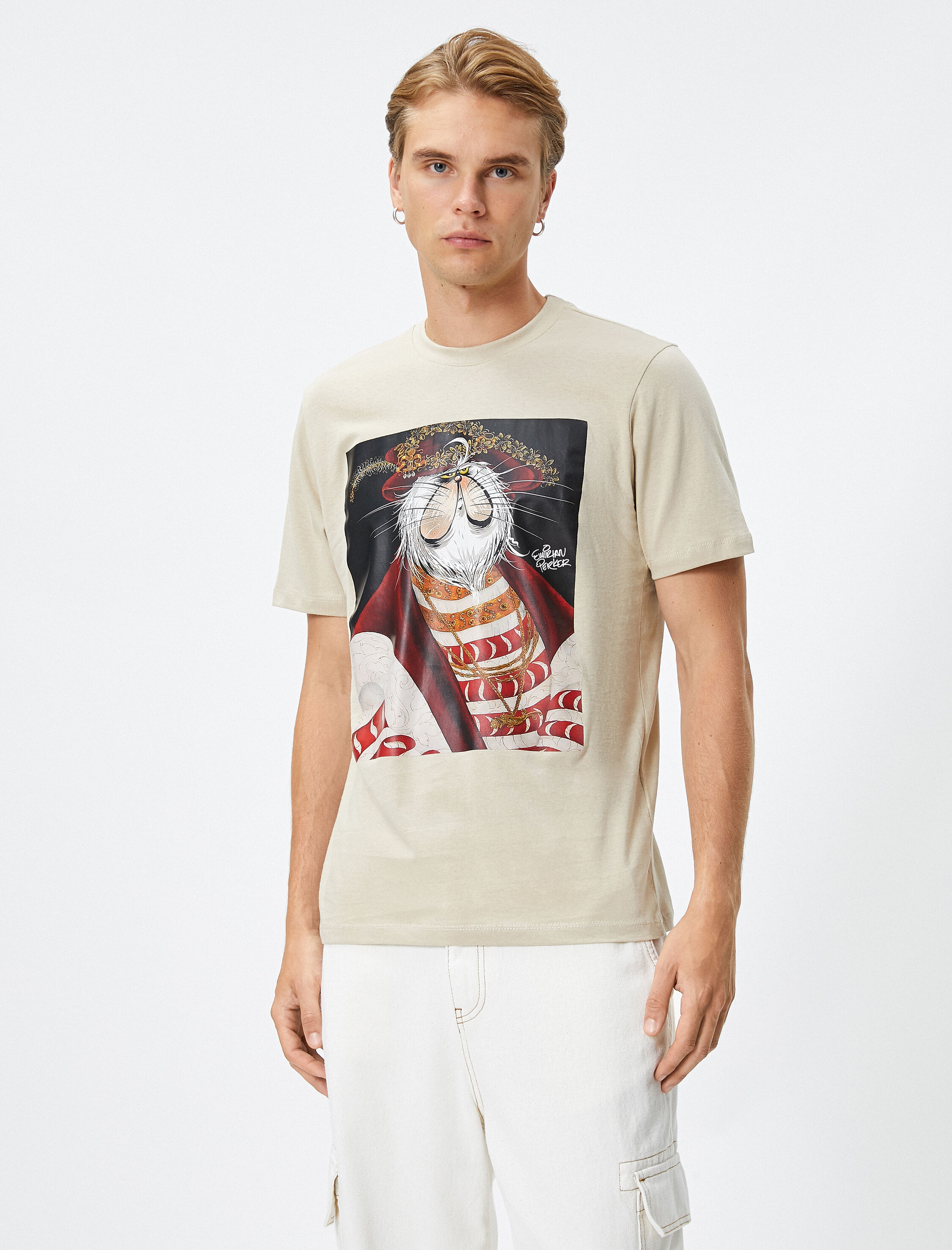   Emirhan Perker X Koton Karikatür Baskılı Tişört