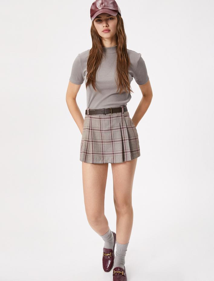  Basic Triko Tişört Slim Fit Kısa Kollu Bisiklet Yaka Pamuklu