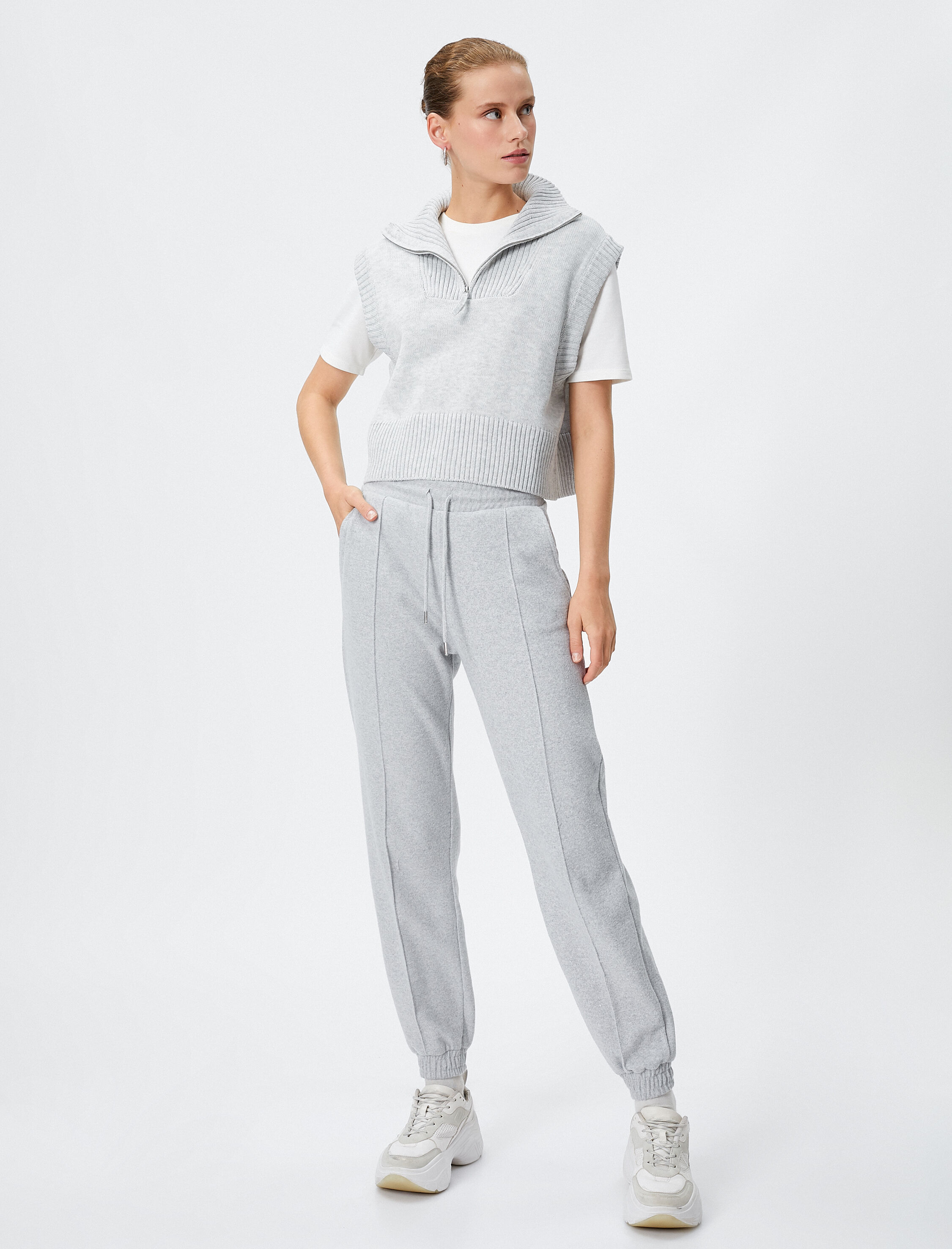   Jogger Eşofman Altı Beli Lastikli Cep Detaylı