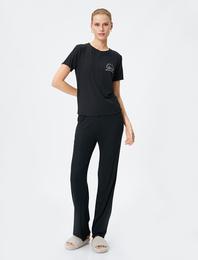 Pijama Altı Düz Paça Modal Karışımlı