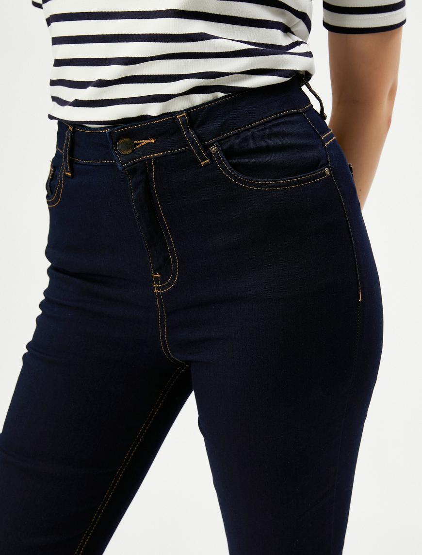   İspanyol Kot Pantolon Normal Bel - Flare Jean