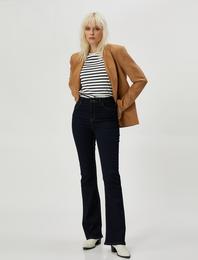 İspanyol Kot Pantolon Normal Bel - Flare Jean
