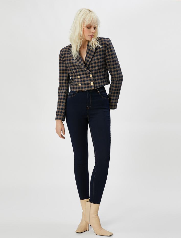  Yüksek Bel Kot Pantolon Dar Paça - Carmen Jeans