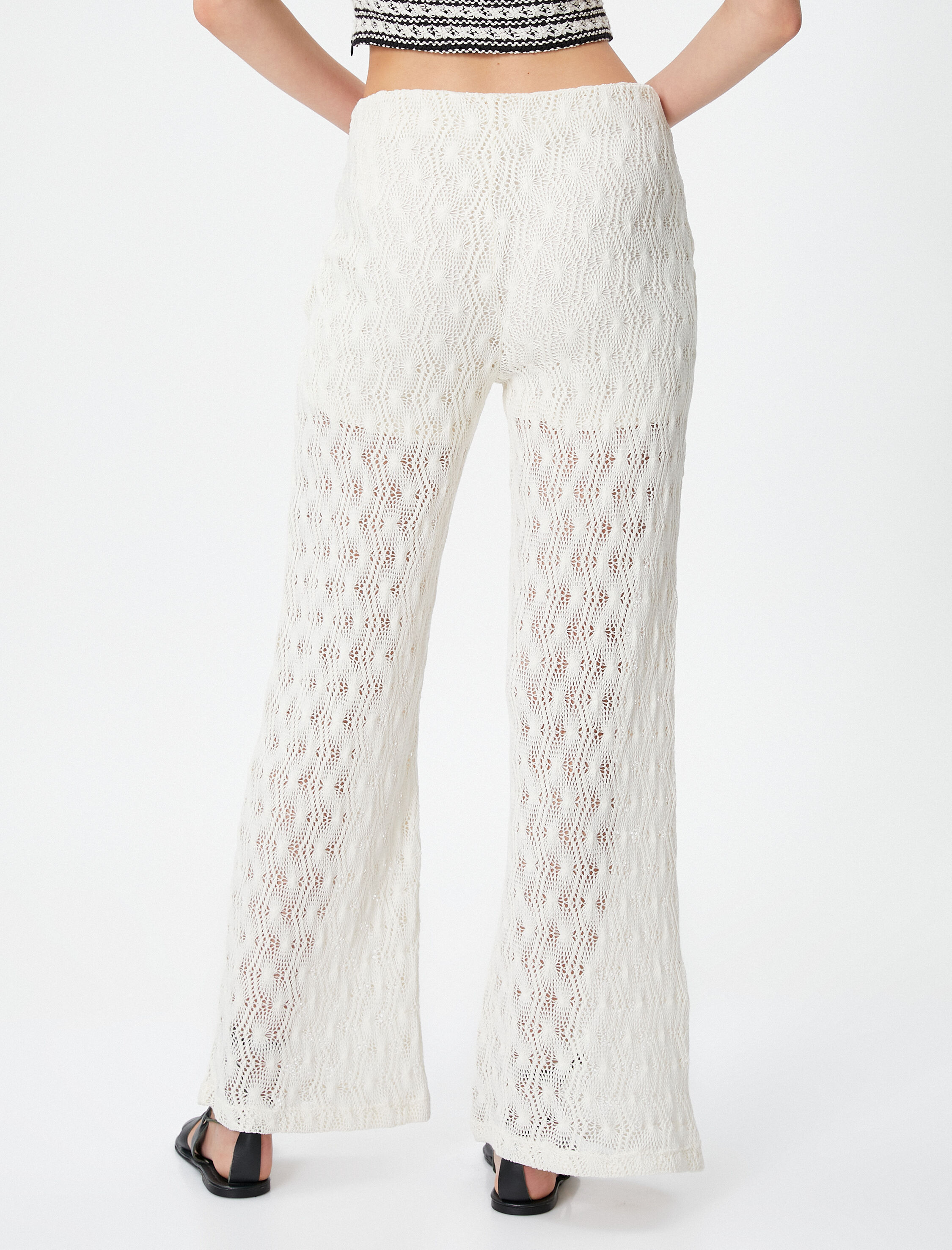   Ajurlu Kroşe İspanyol Paça Pantolon