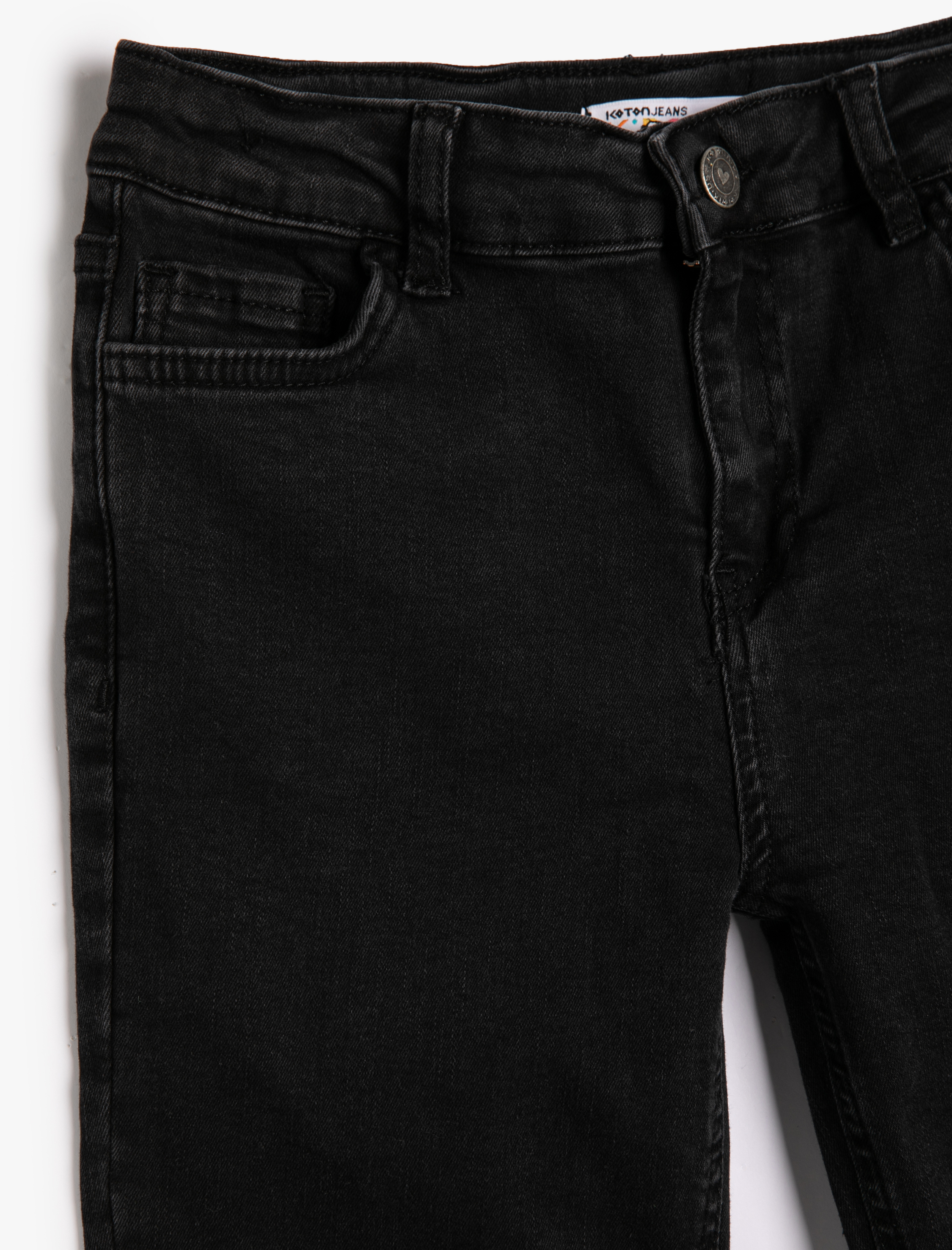  Kız Çocuk İspanyol Paça Kot Pantolon Cepli Normal Bel - Flare Jean