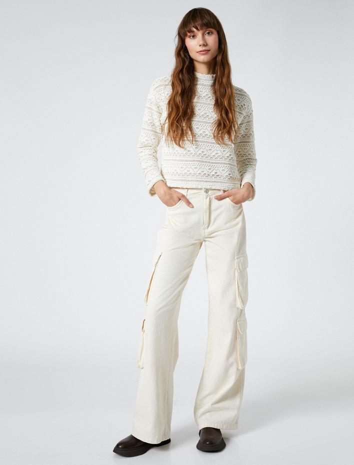  Ajurlu Kazak Dik Yaka Uzun Kollu