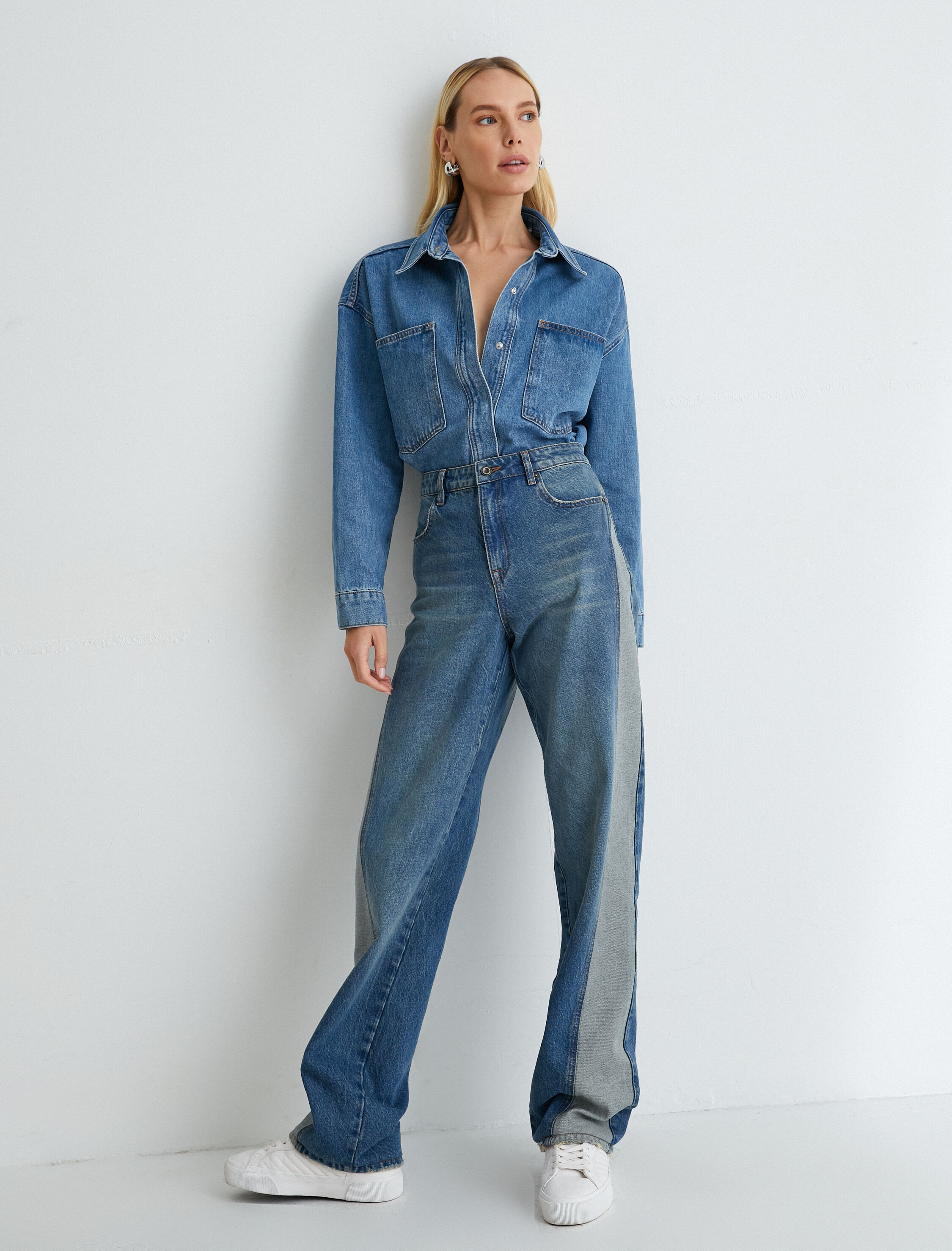 Kot Ceket Cep Detaylı Çıtçıt Kapama Pamuklu