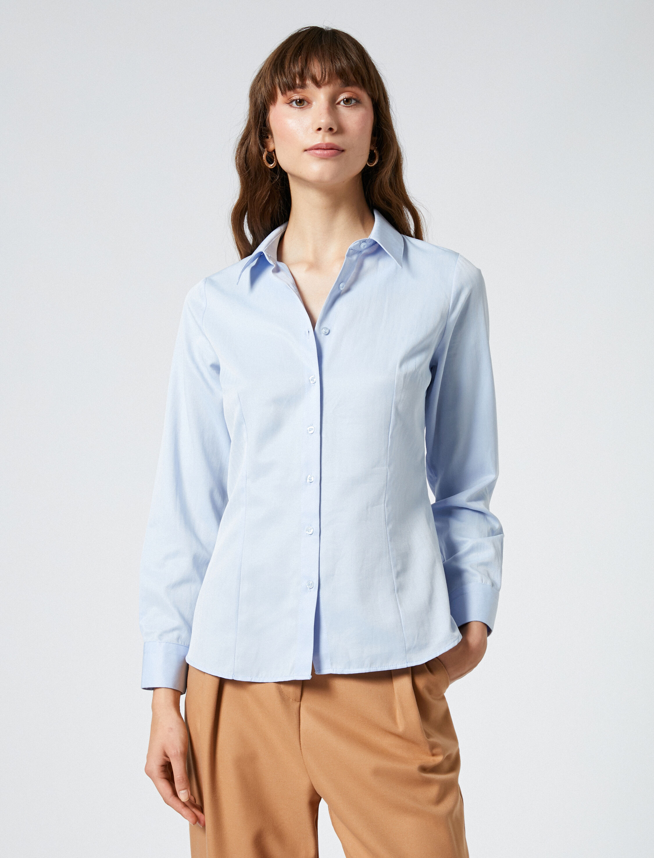   Klasik Gömlek Uzun Kollu Düğmeli Slim Fit