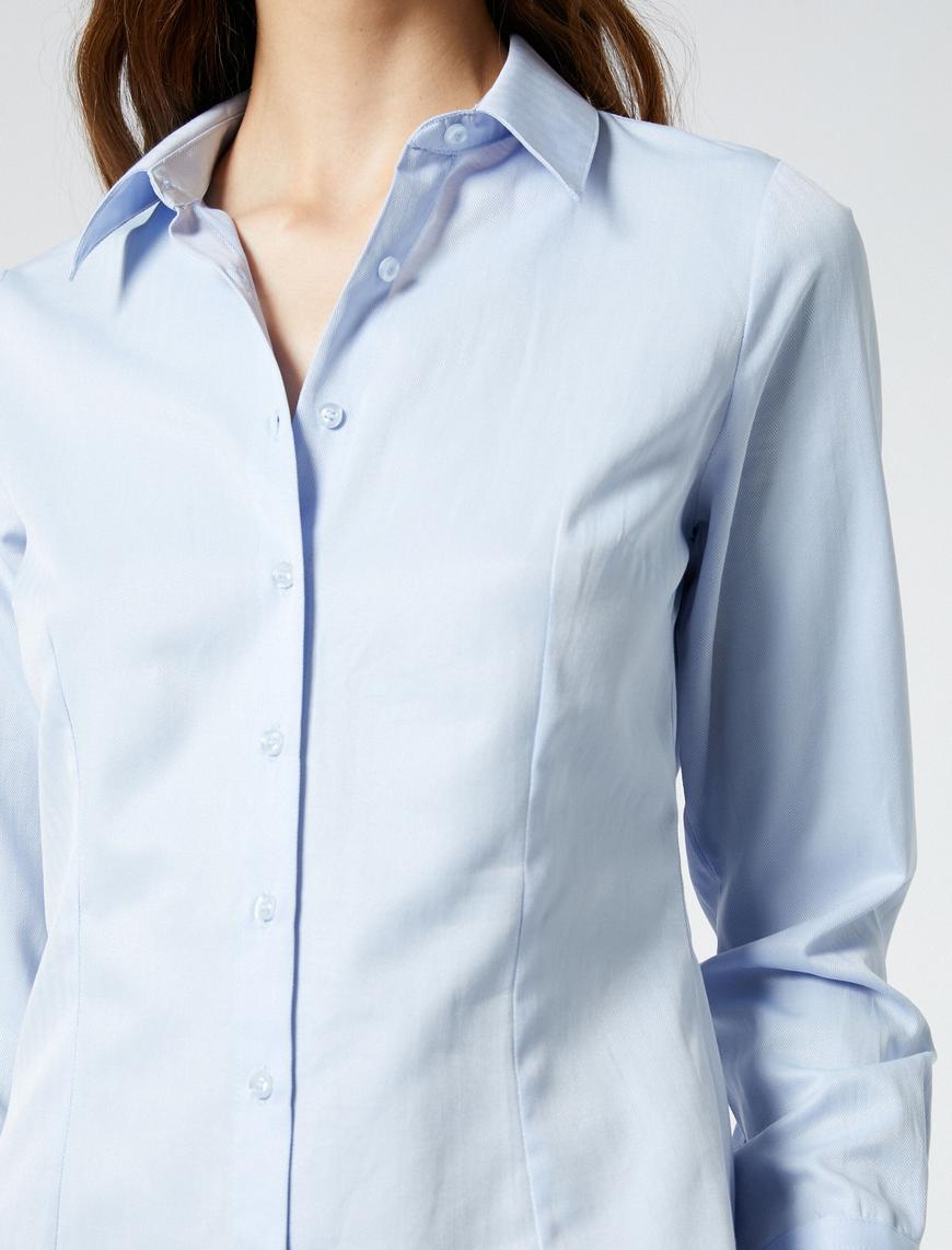   Klasik Gömlek Uzun Kollu Düğmeli Slim Fit