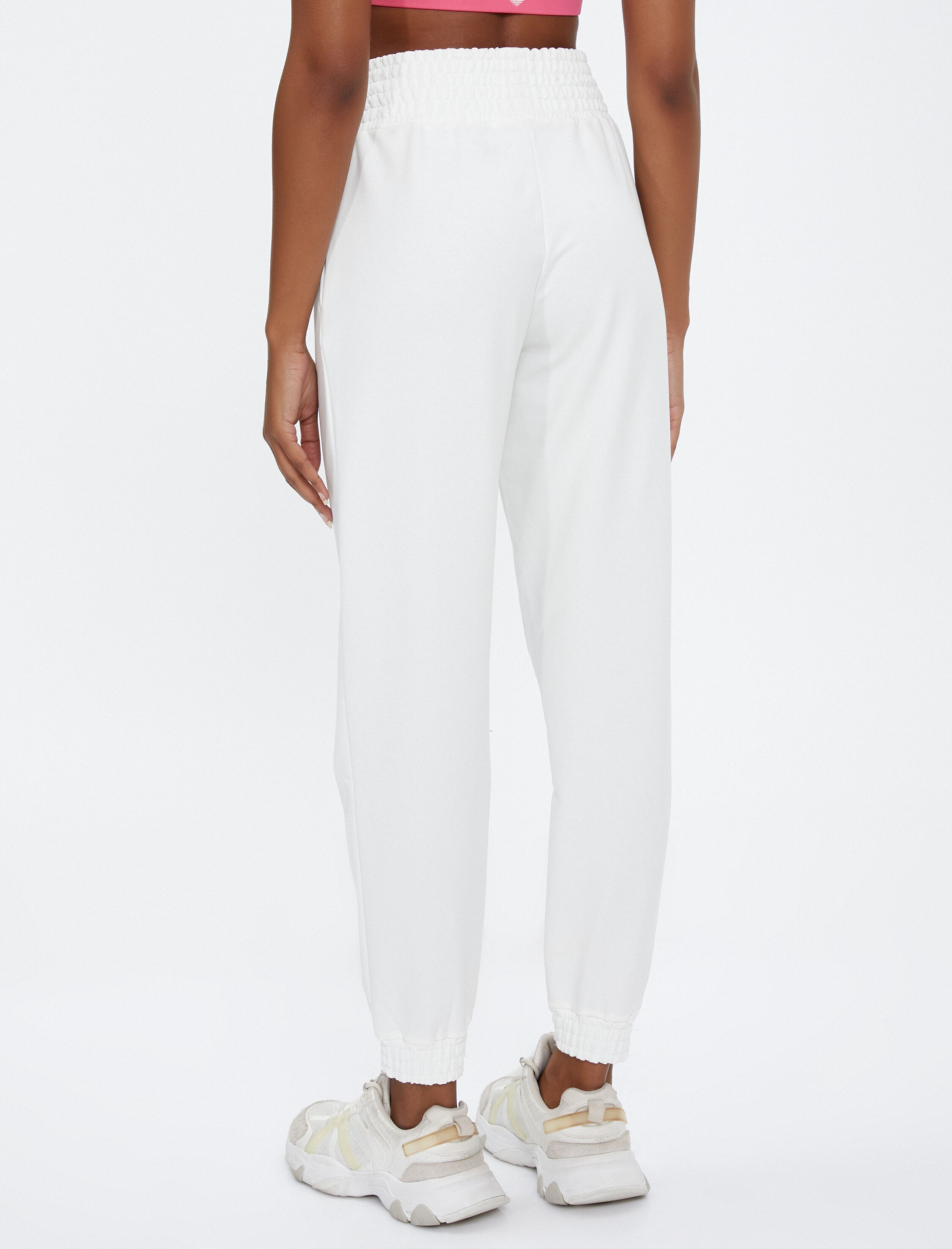   Jogger Eşofman Altı Etiket Detaylı Cepli Yüksek Bel