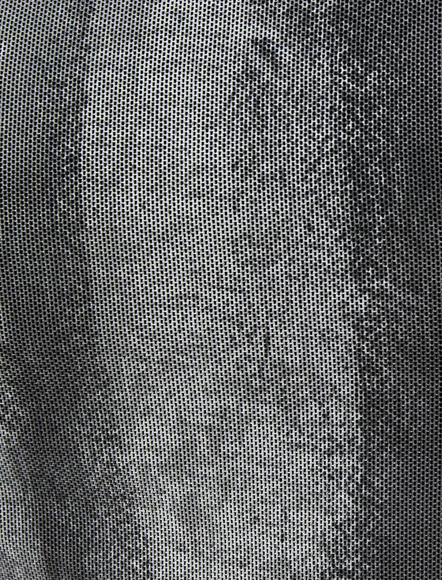   Uzun Kollu Tişört Batik Transparan Görünümlü Dikiş Detaylı