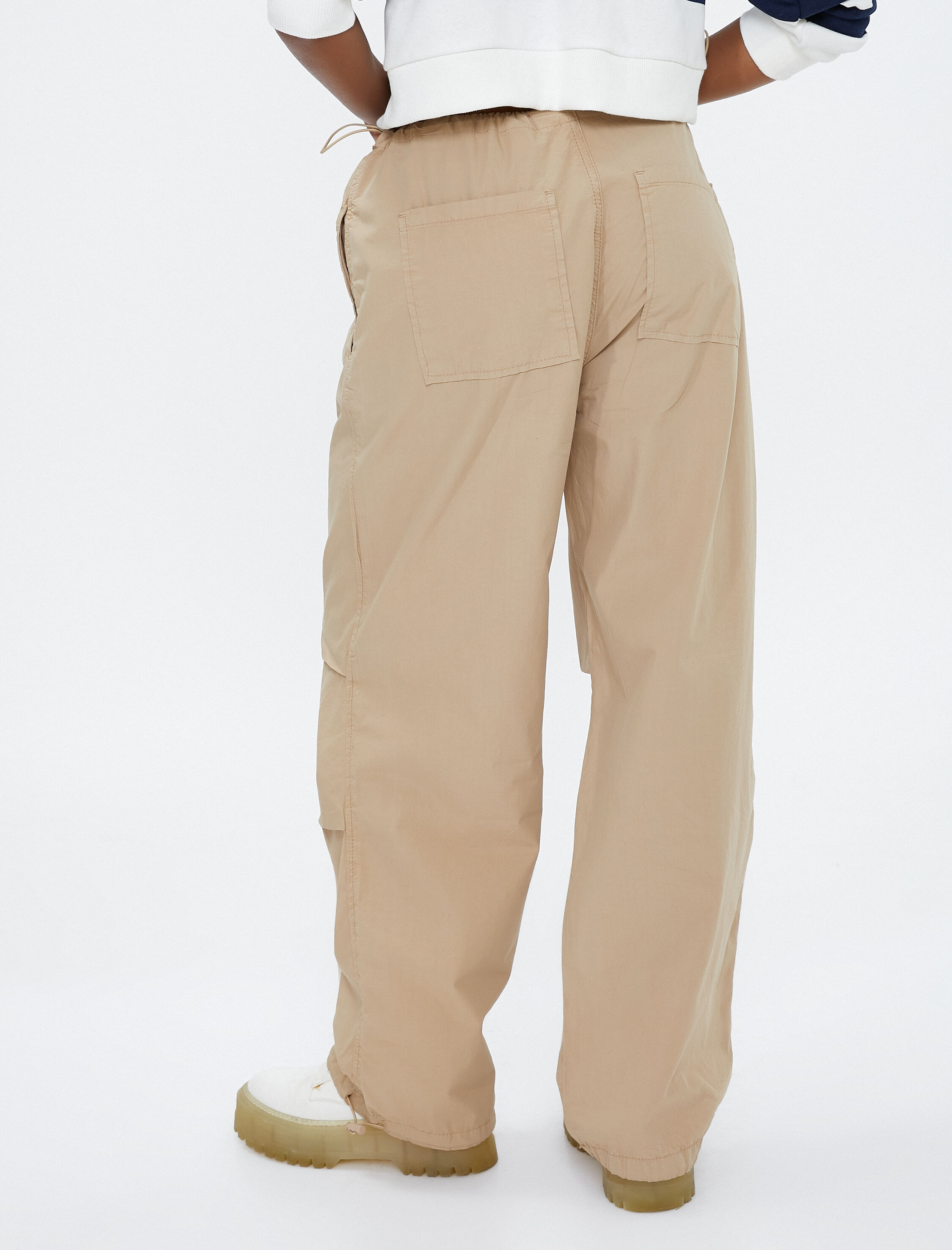   Paraşüt Pantolon Cep Detaylı Lastikli Stoperli Pamuklu