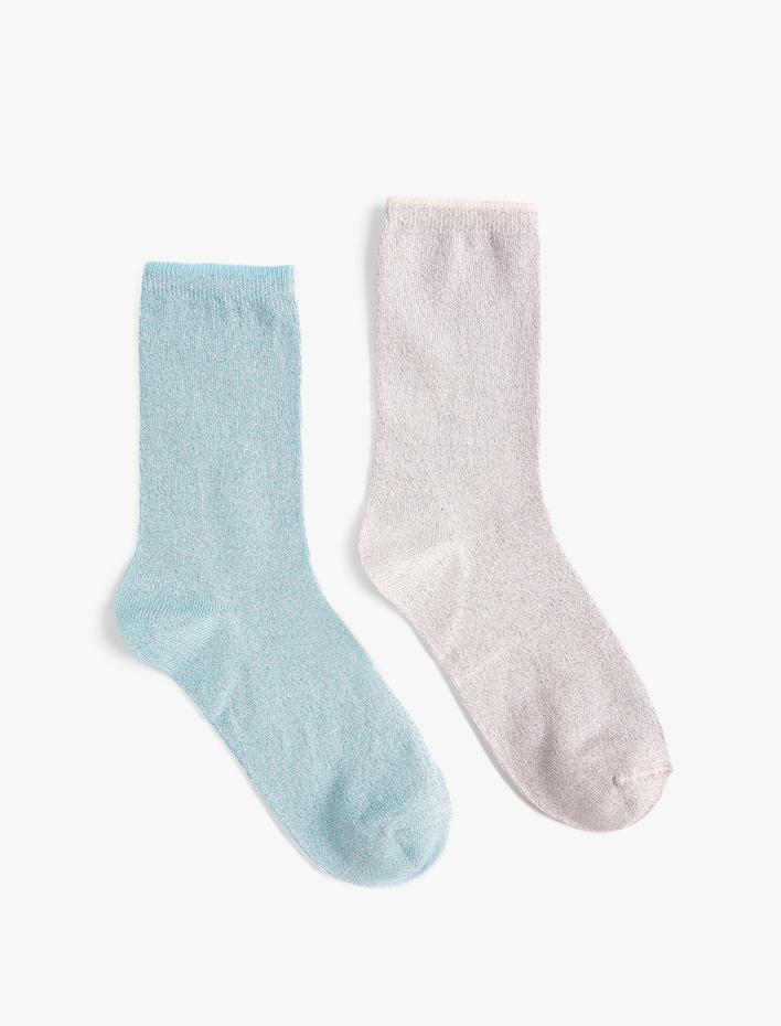 Kadın 2'li Soket Çorap Seti Çok Renkli