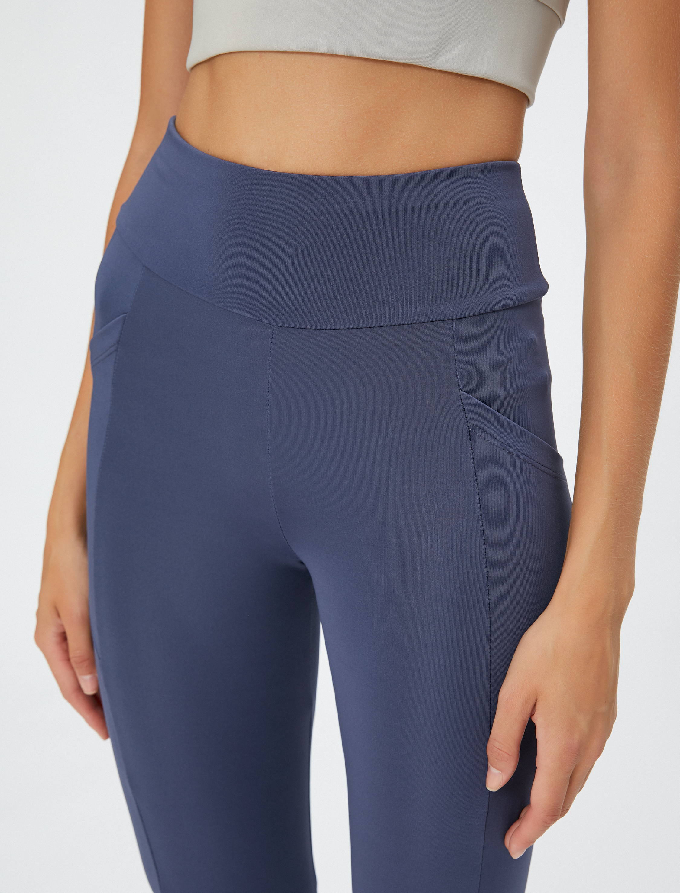   Cep Detaylı Spor Tayt Ekstra Sıcak İç Yüzey Şardonlu Yüksek Bel