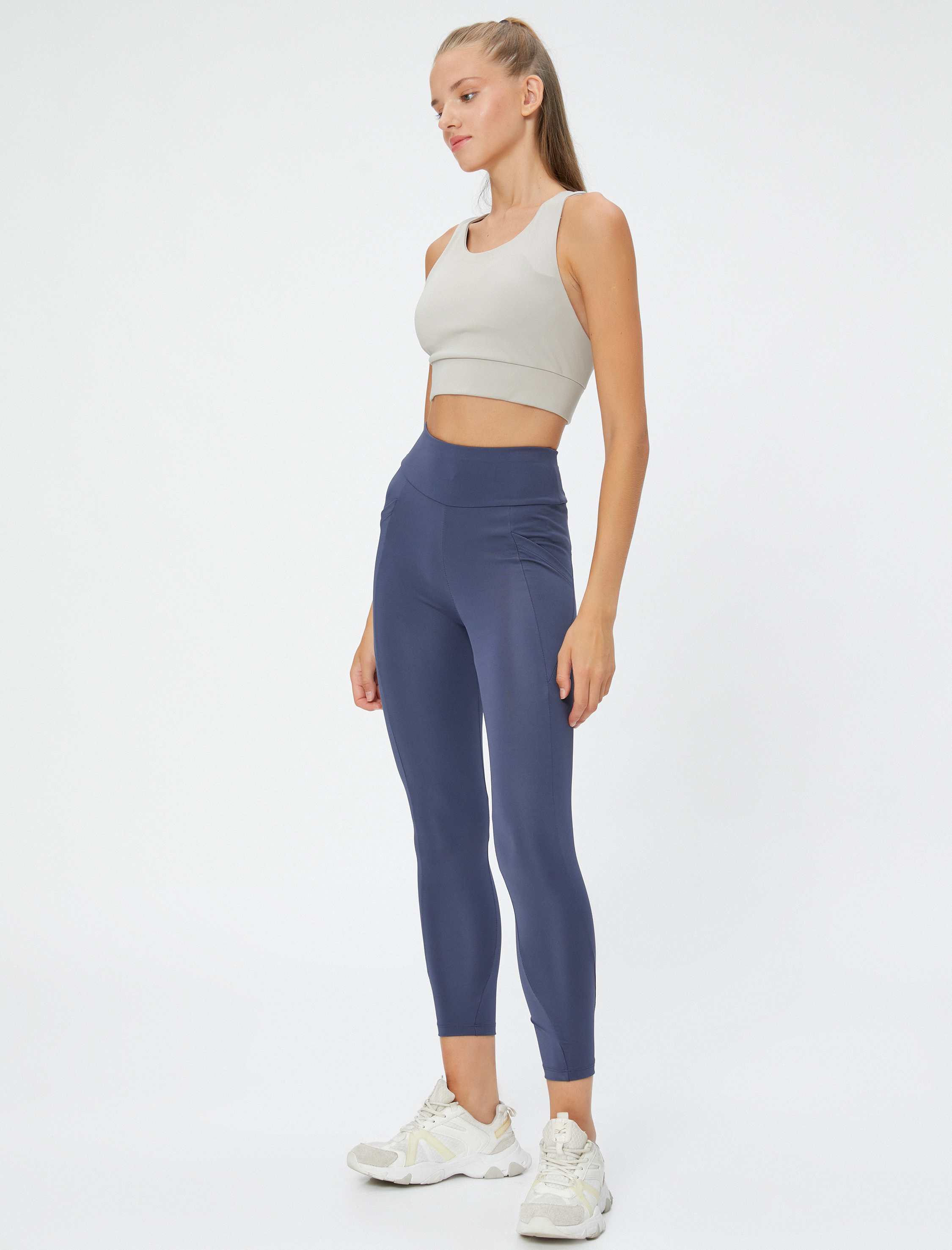   Cep Detaylı Spor Tayt Ekstra Sıcak İç Yüzey Şardonlu Yüksek Bel